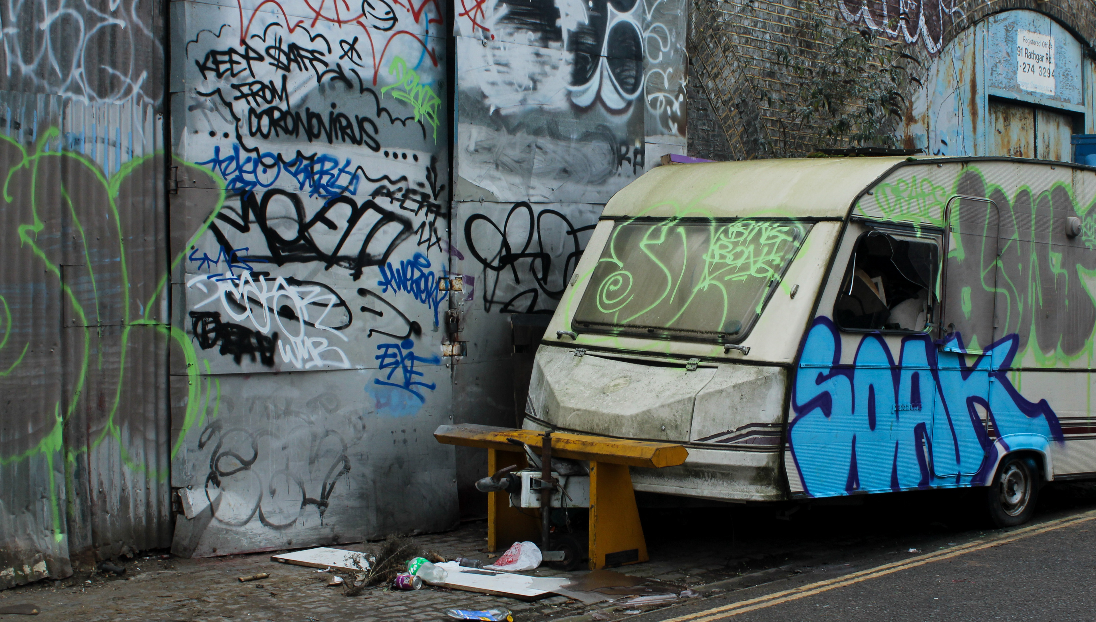 December 27th, 2024 - A heavily graffitied street in Camberwell