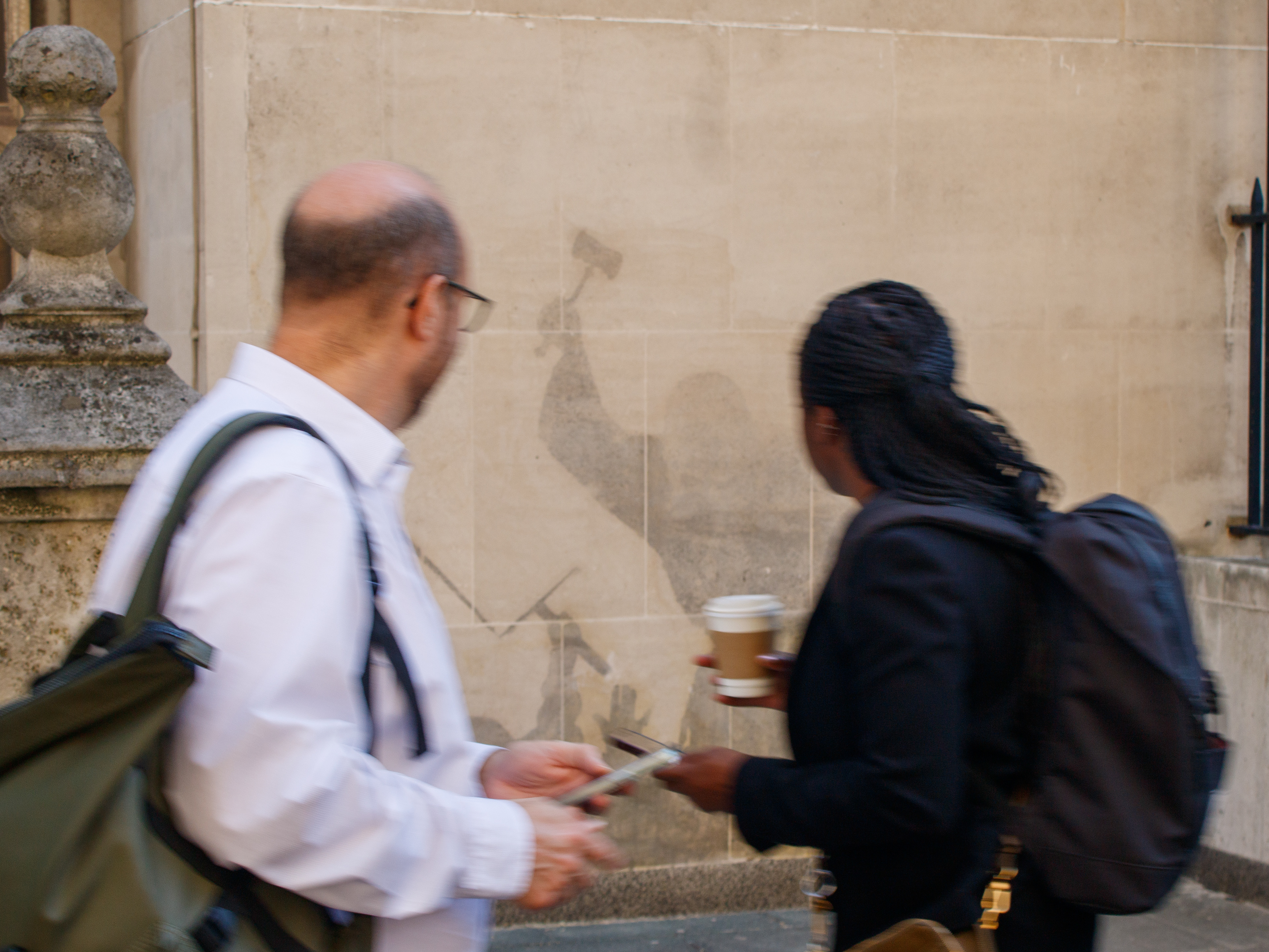 September 19th, 2025 - Banksy piece on the Royal Courts of Justice
