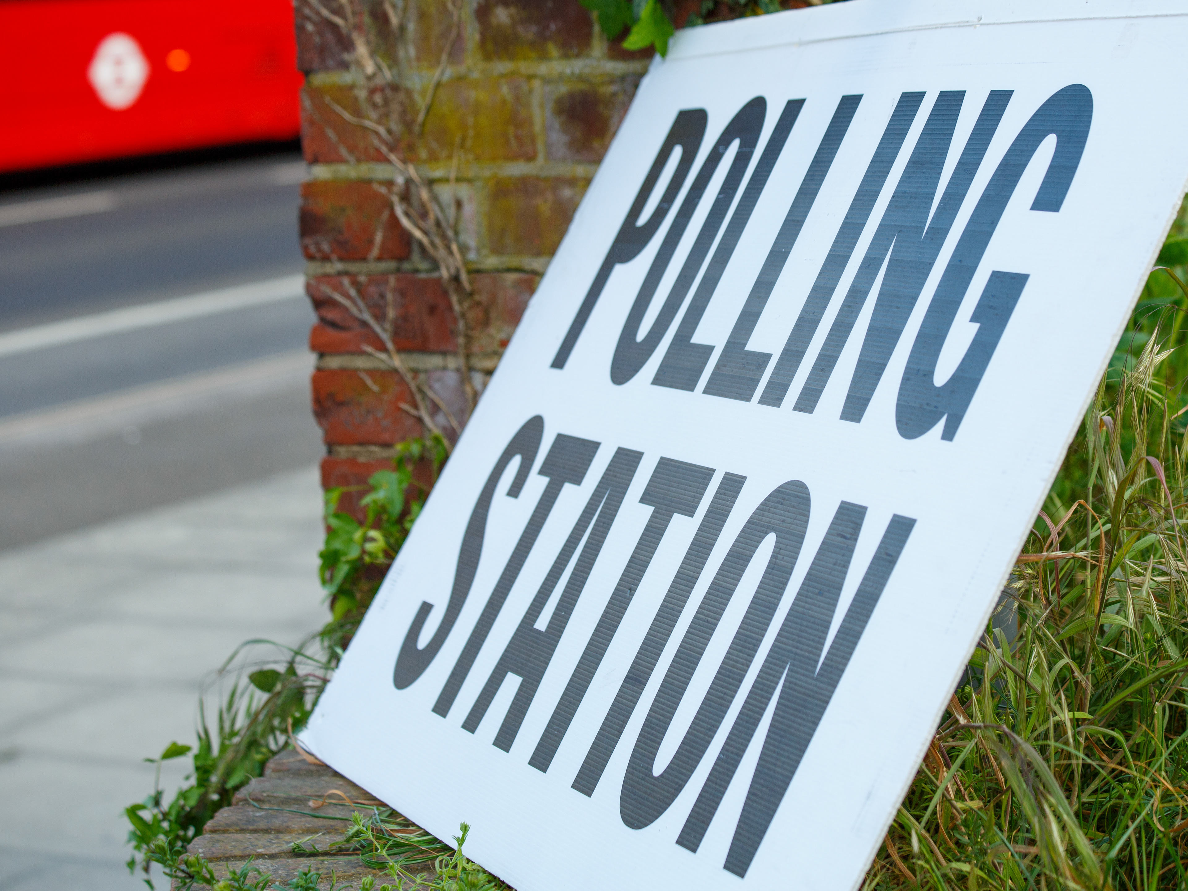 May 7th, 2026 - Polling station stock image
