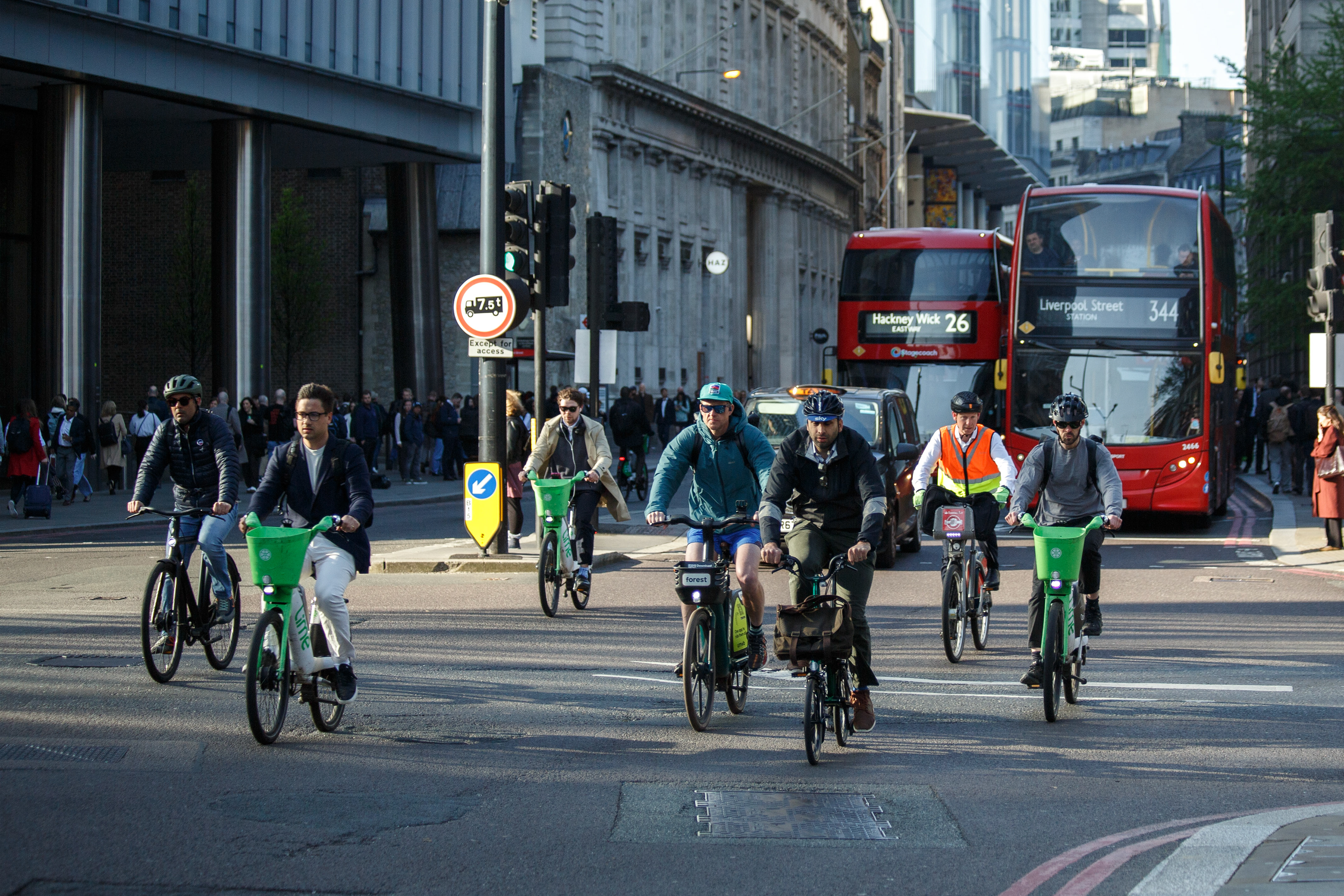 April 22nd, 2026 - London Underground passengers use alternative transport during strike action