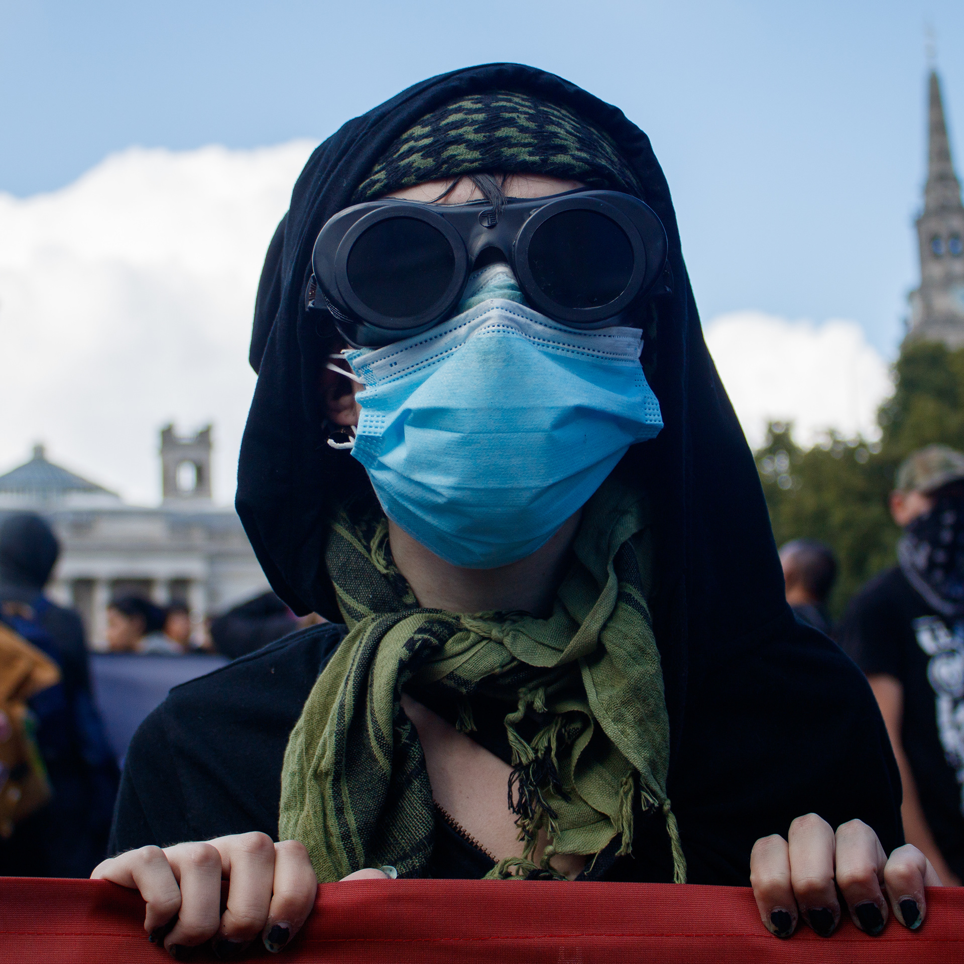 September 13th, 2025 - ANTIFA protesters countering a demo by Tommy Robbinson