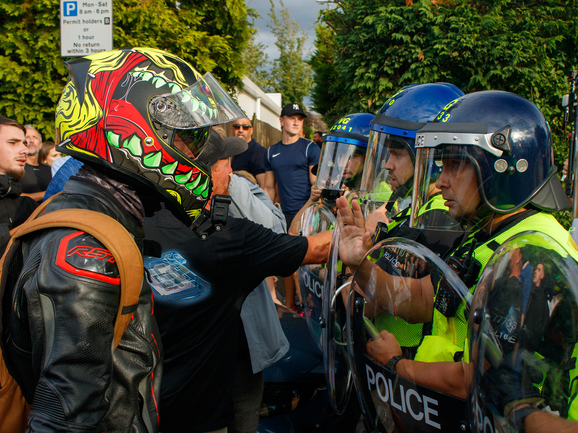 July 17th, 2025 - Police and protesters face off in Epping