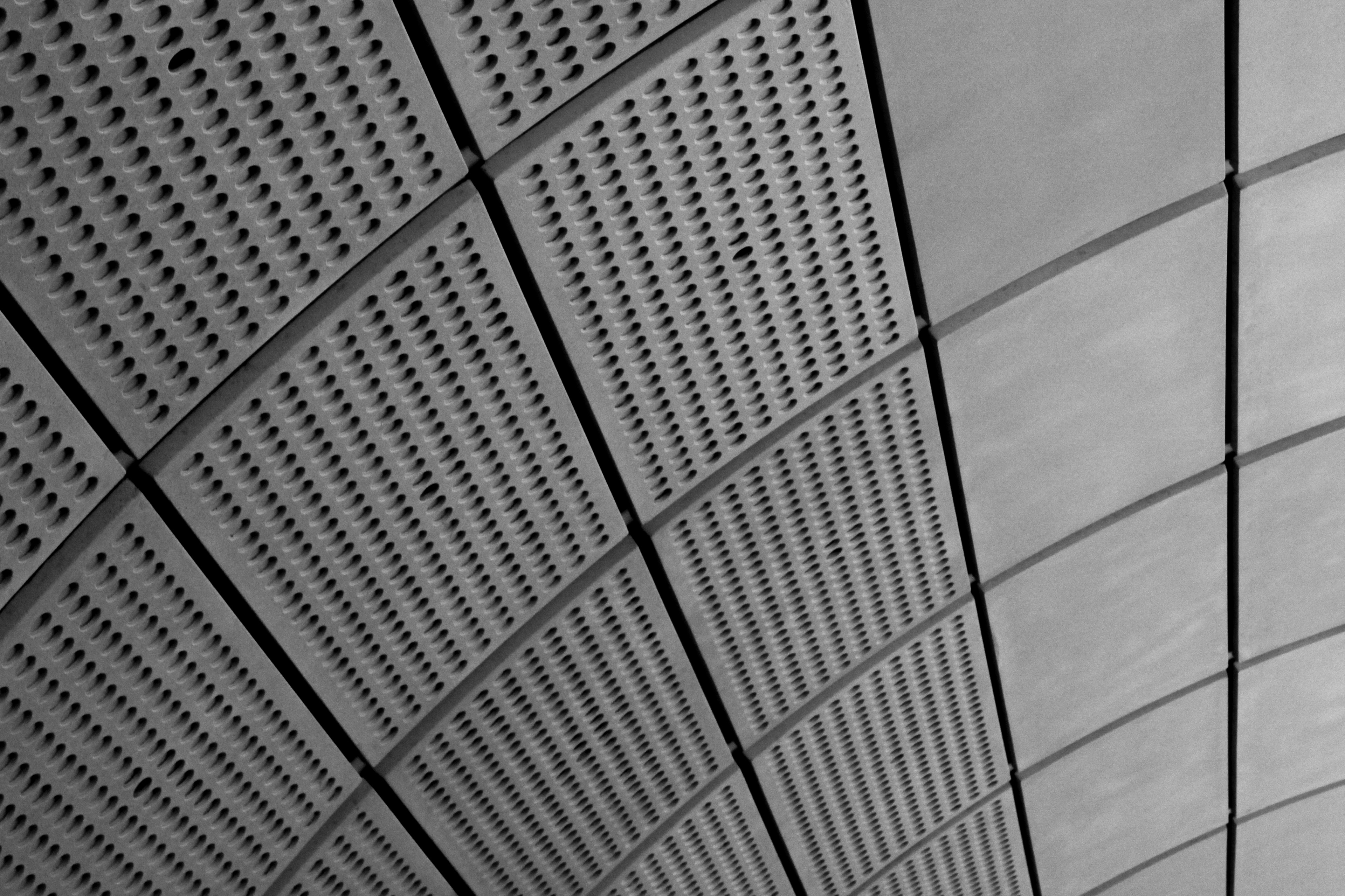 April 20th, 2024 - A monochrome image of roof panels on the Elizibeth Line