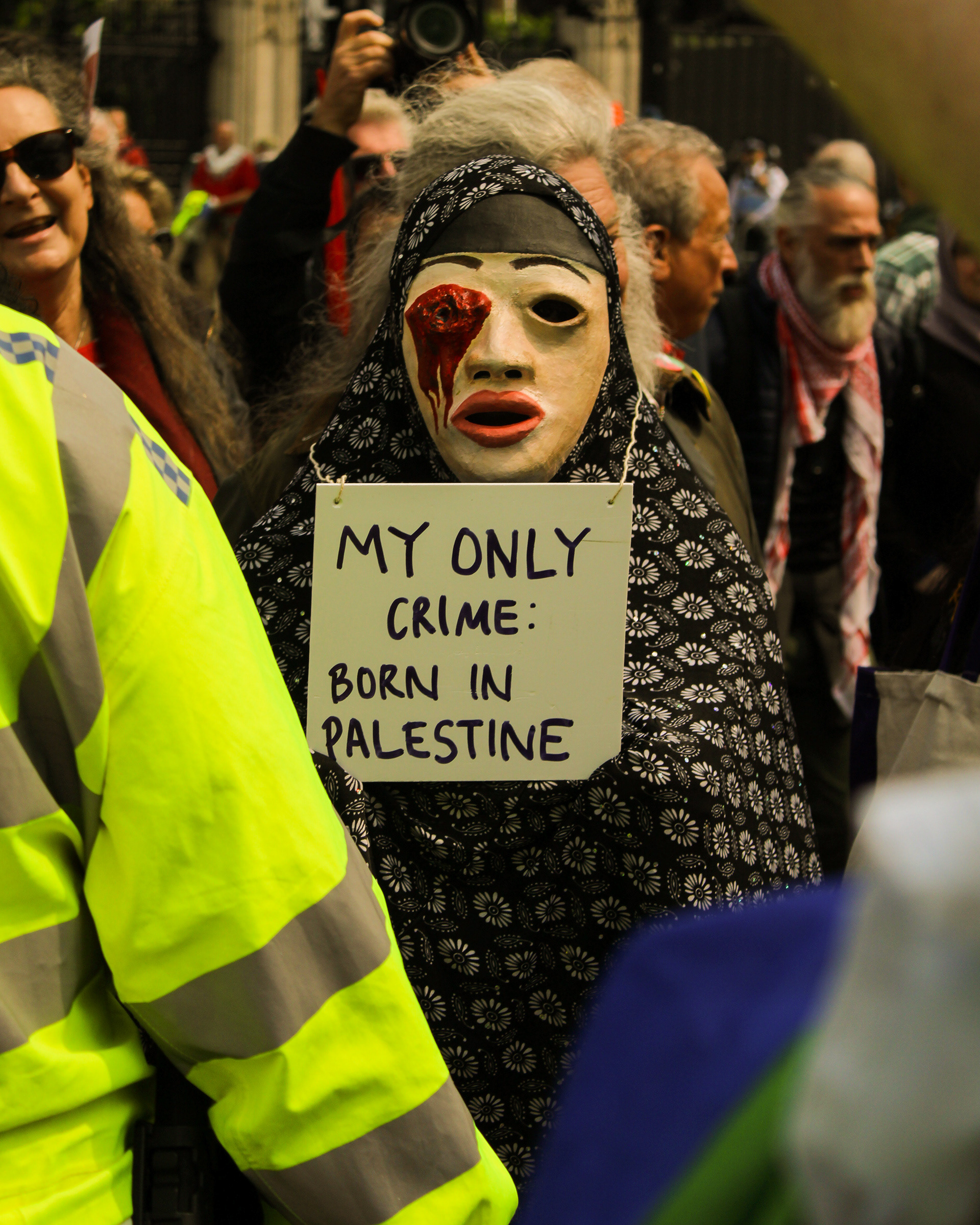 June 4th, 2025 - A Palestine protester holding a sign