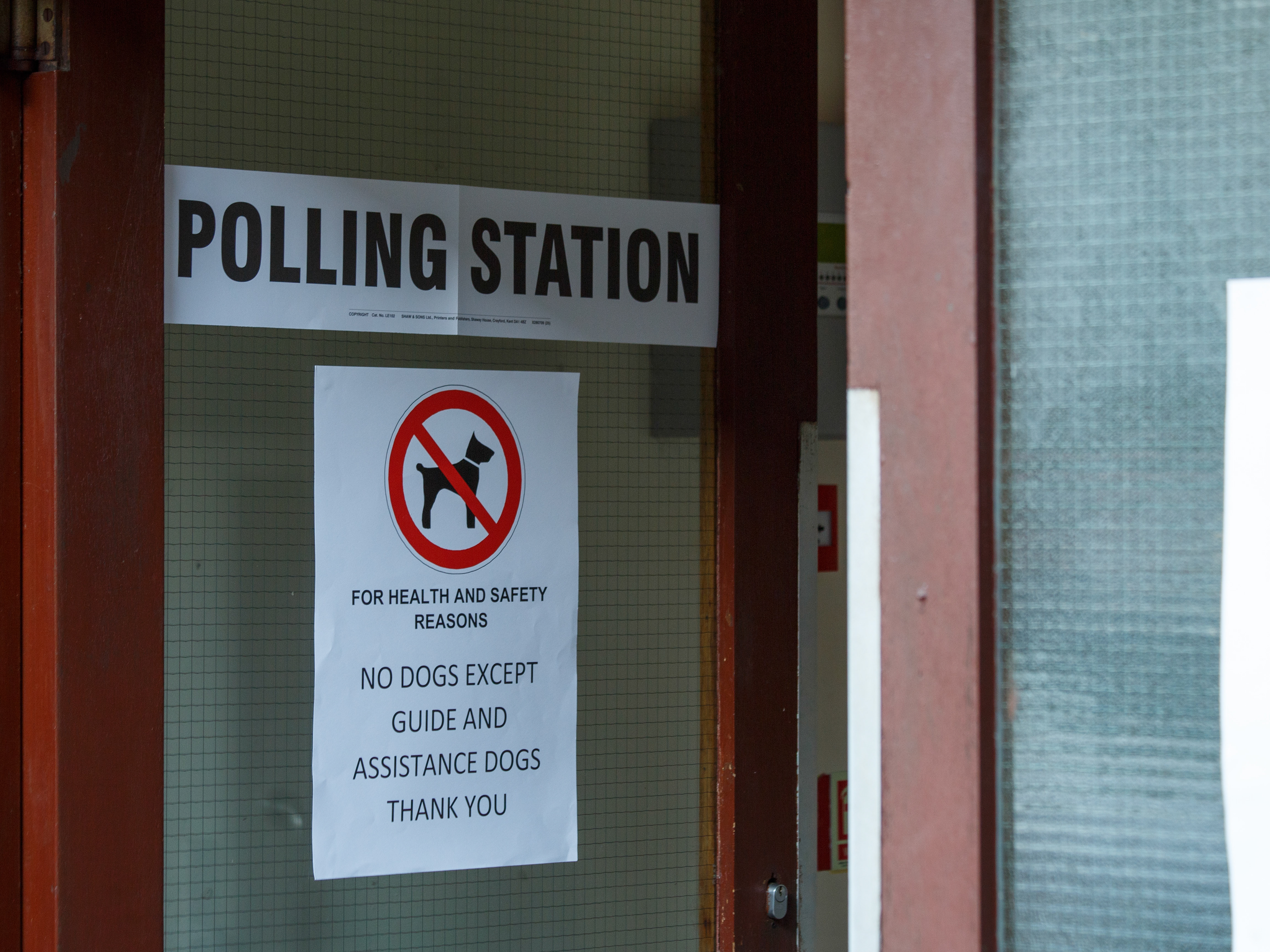 May 7th, 2026 - Polling station stock image