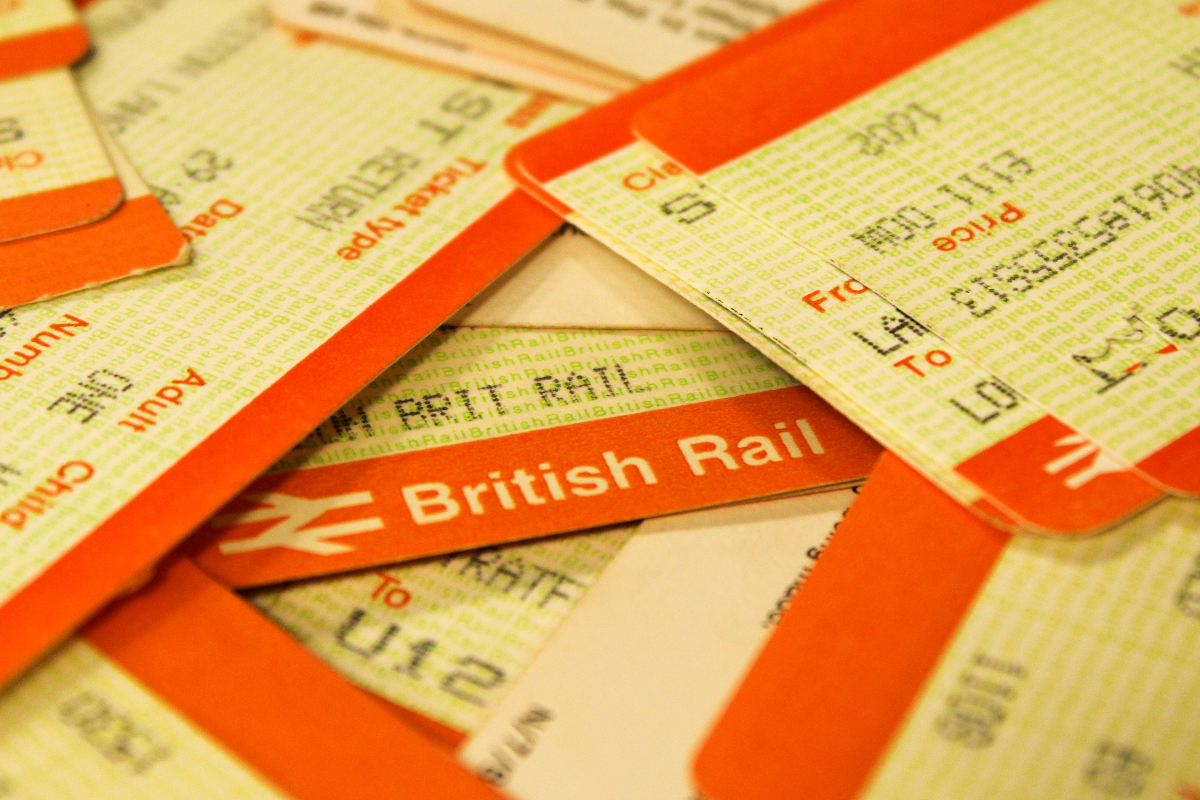 April 23rd, 2025 - A UK train ticket stock image