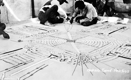 Navajo sand drawing tradition