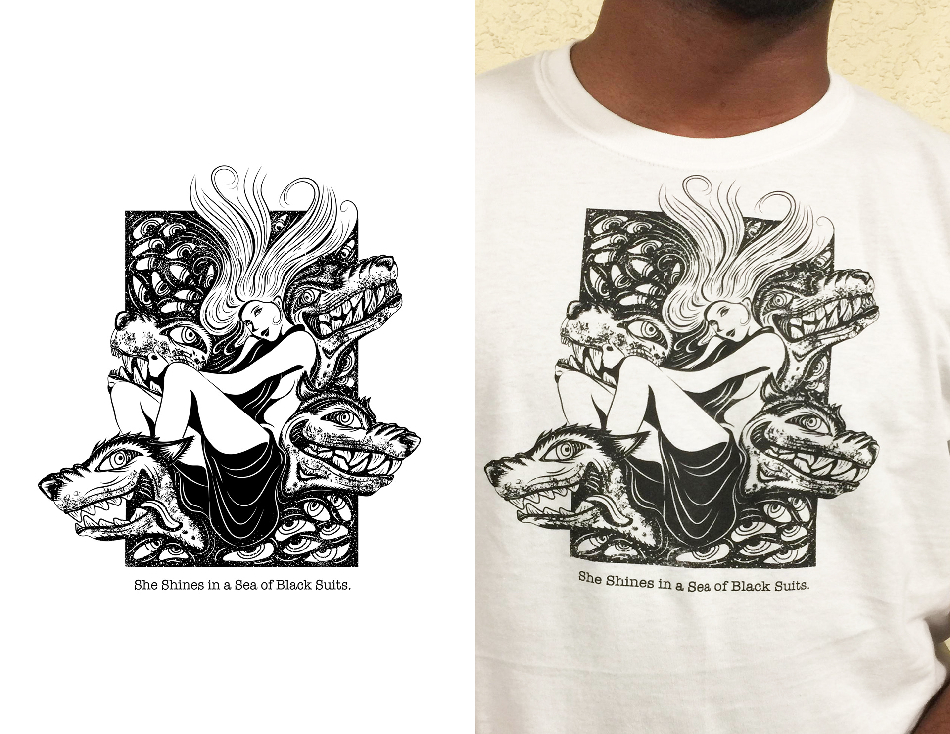 This design is based off things I like to call "sentence poems" that I write, which are just sentences I make up that sound nice to me.