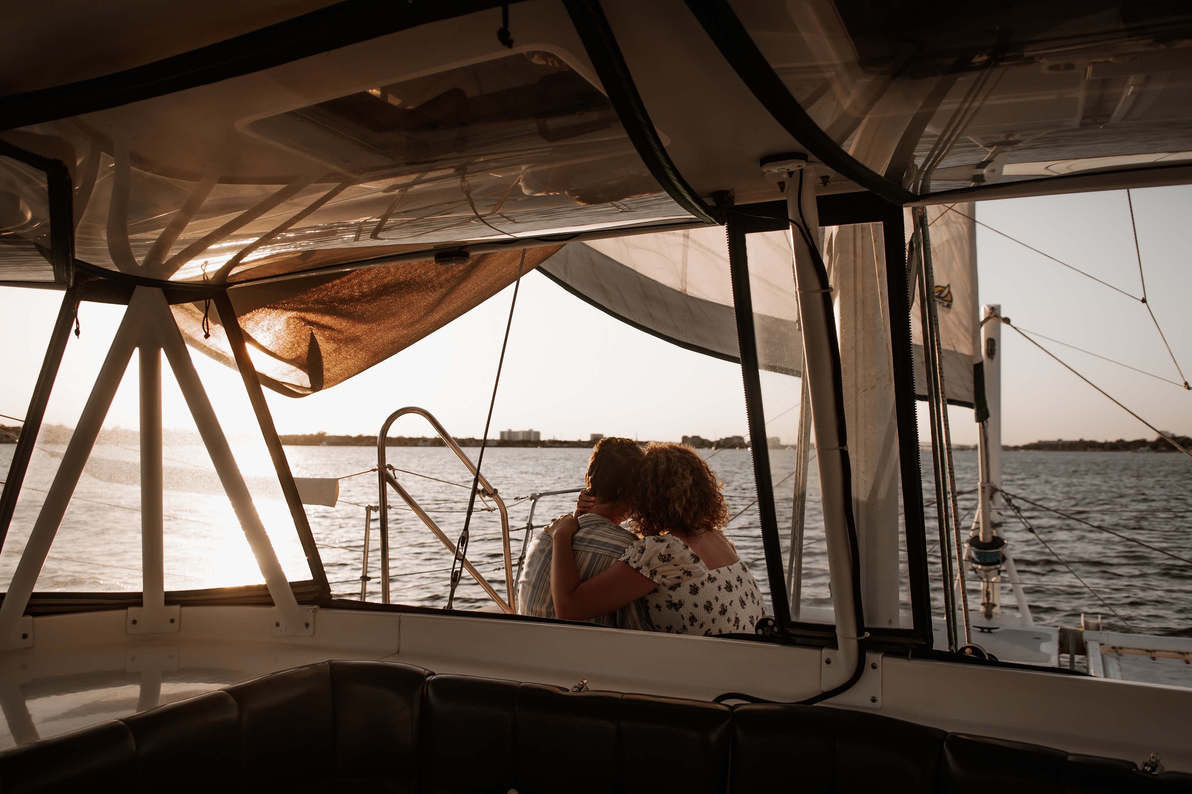 Daytona Beach sailboat engagement photos