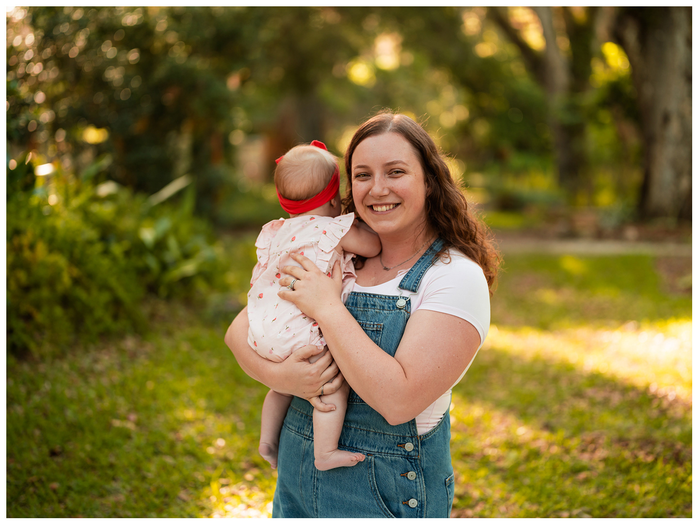Mother and baby family portrait at Dunlawton Sugar Mill Gardens in Port Orange by Malans Photography