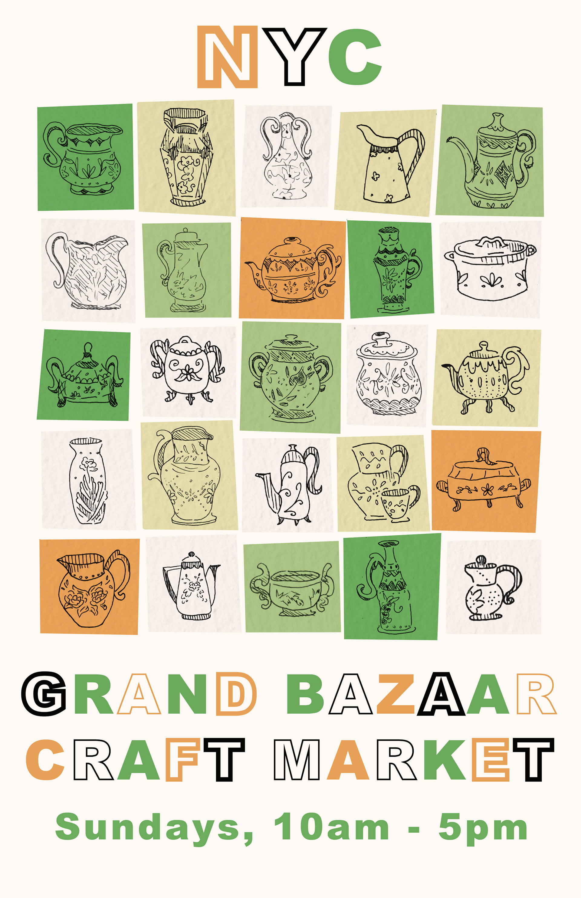 Craft Market Mock Poster, Mixed Media