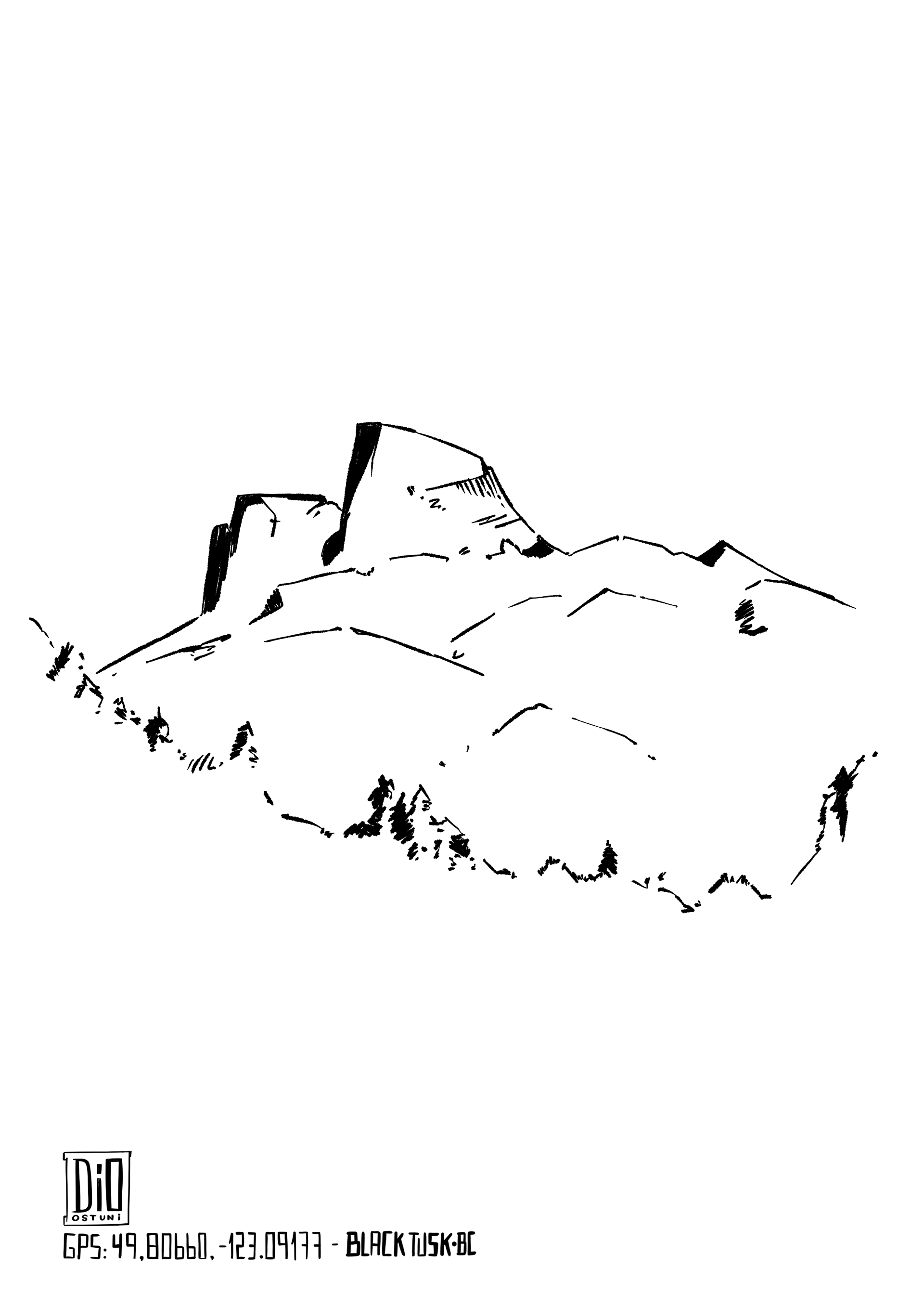 Black Tusk - Sketch line from sketchbook