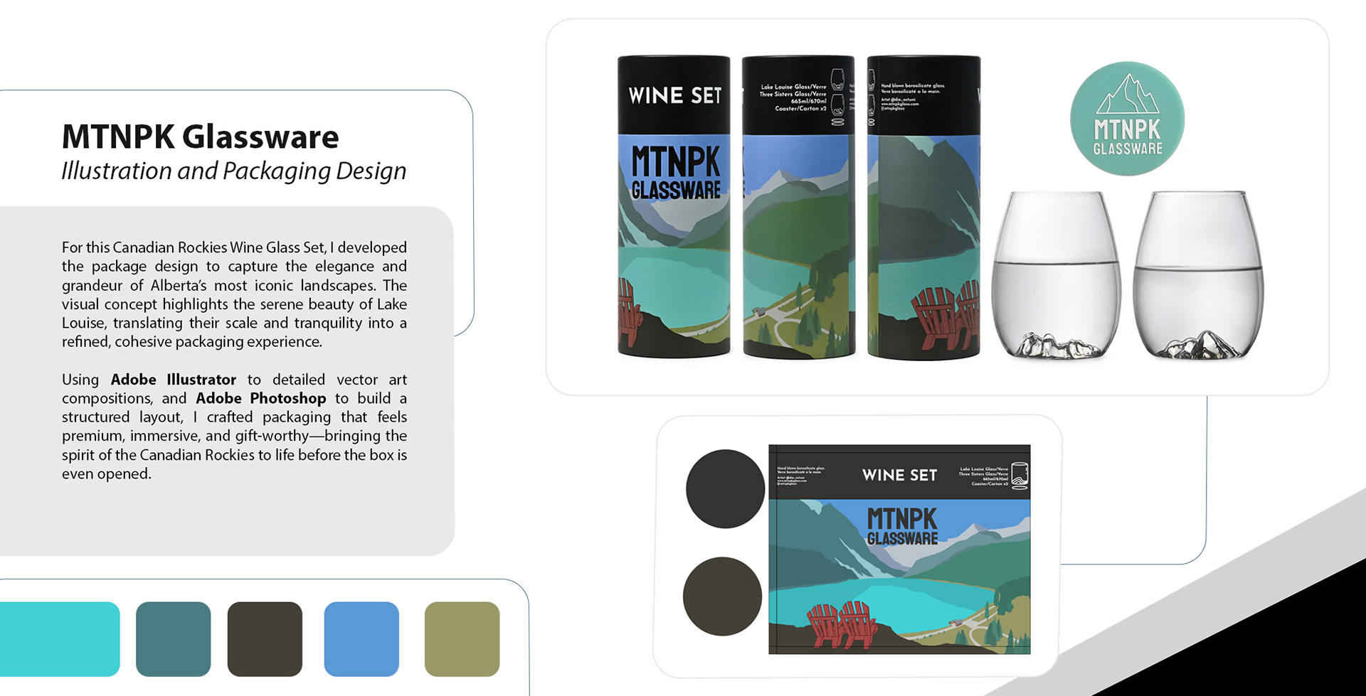 MTNPK Glassware - Illustration and Packaging Design
