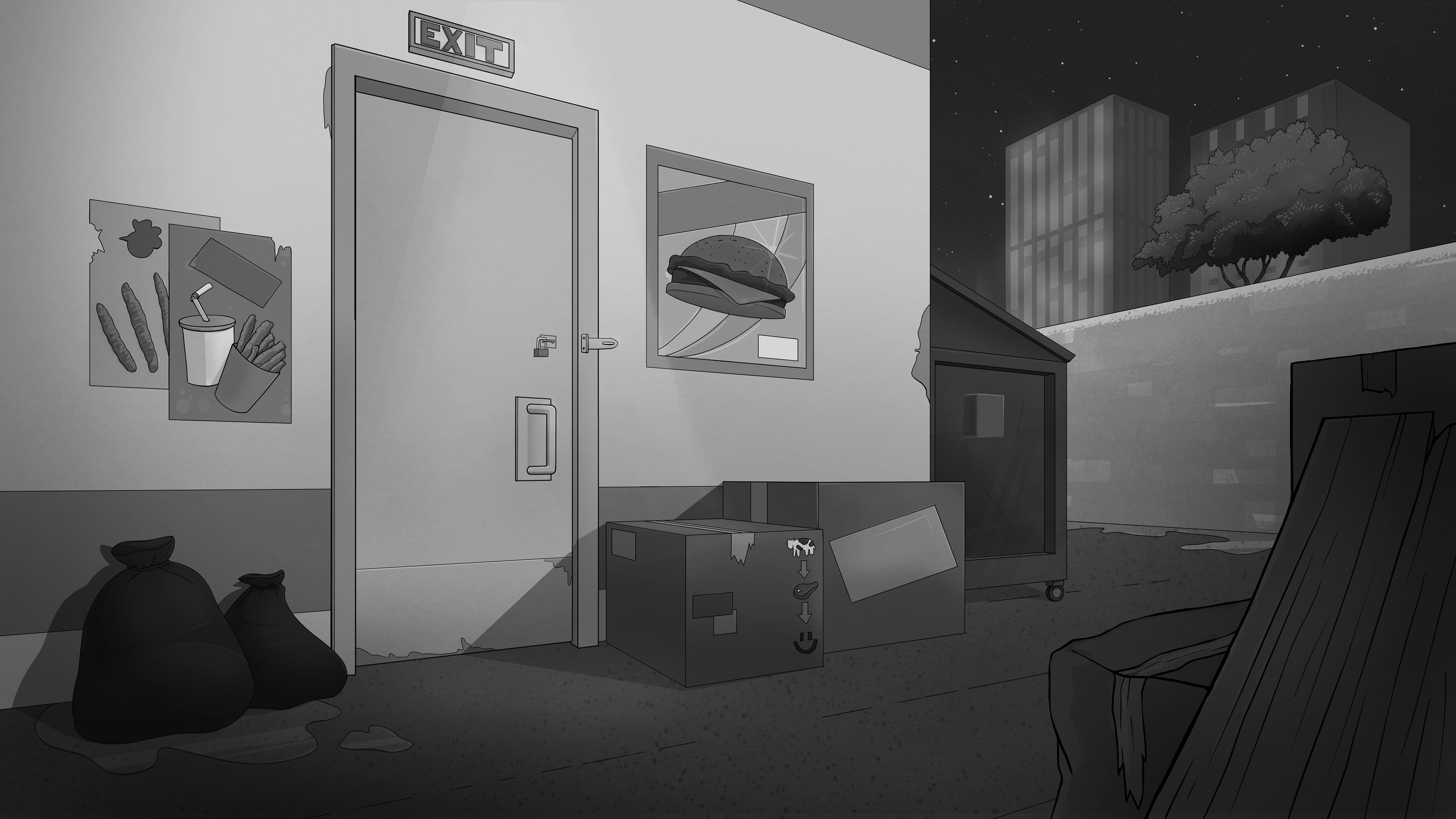 Bird Girl - Background Design