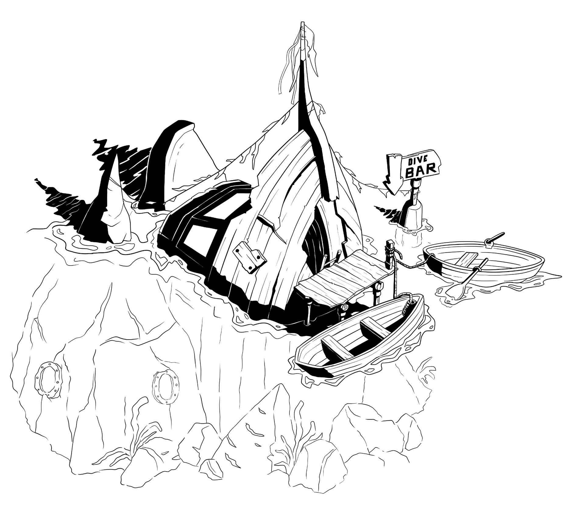 Underwater Pub exterior concept