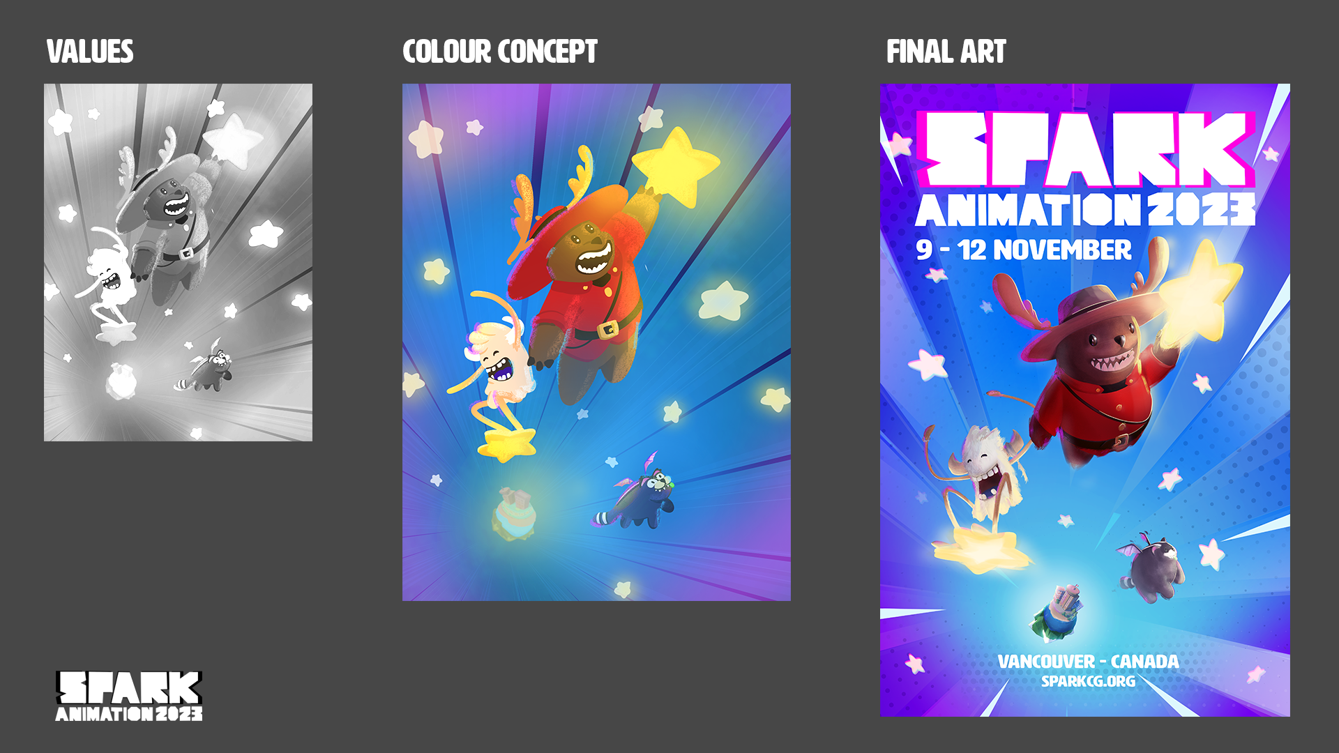 Spark Animation Festival 2023 - Poster - Process
