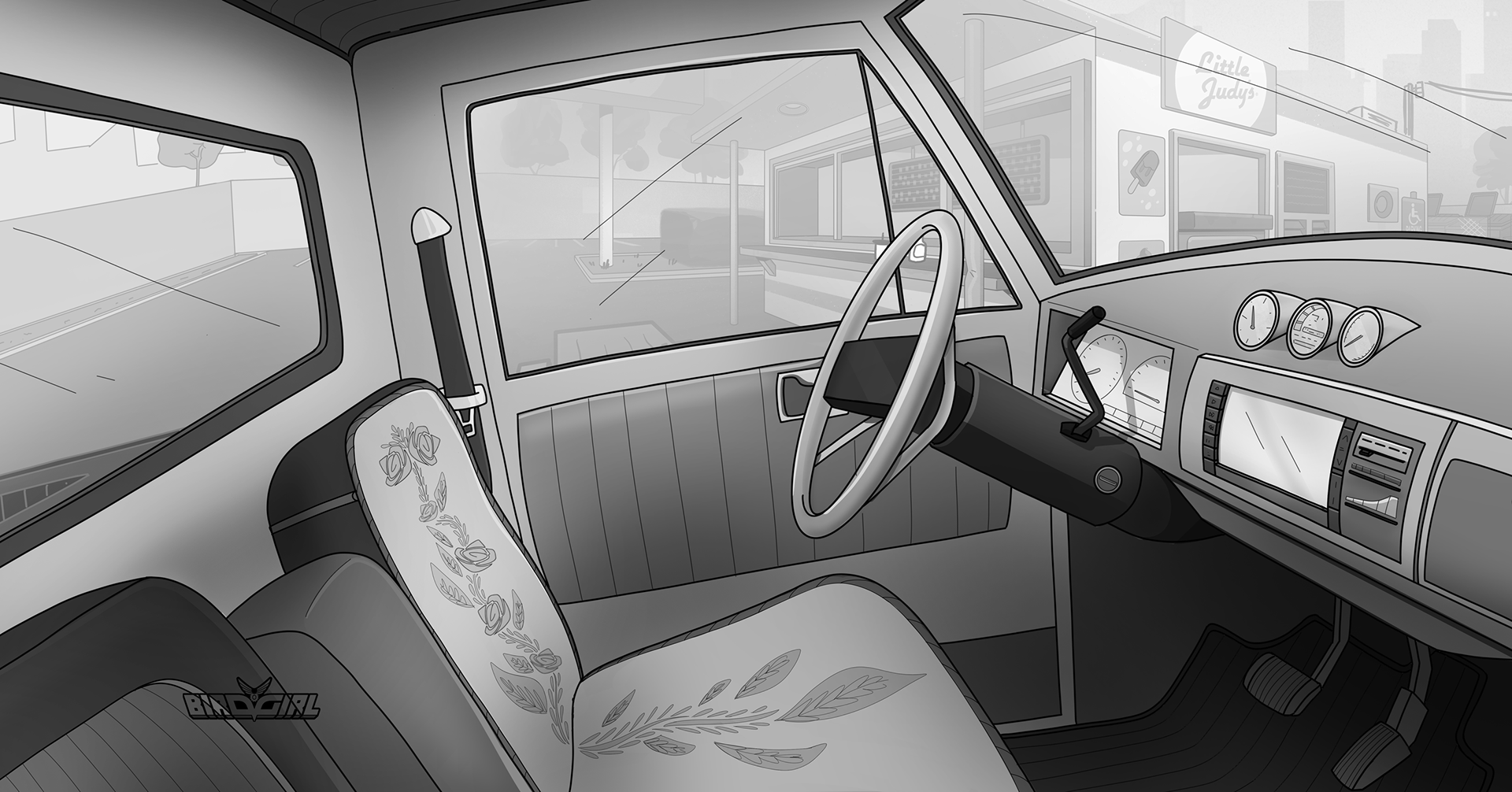 Bird Girl - Background Design