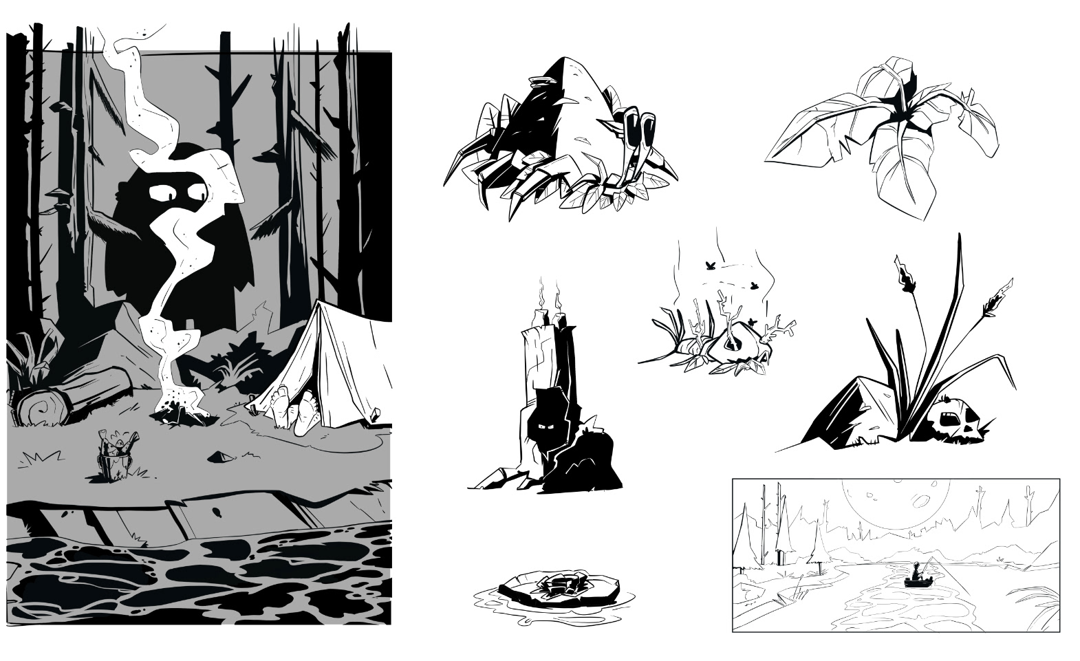 Props, Creature and location to set the mood