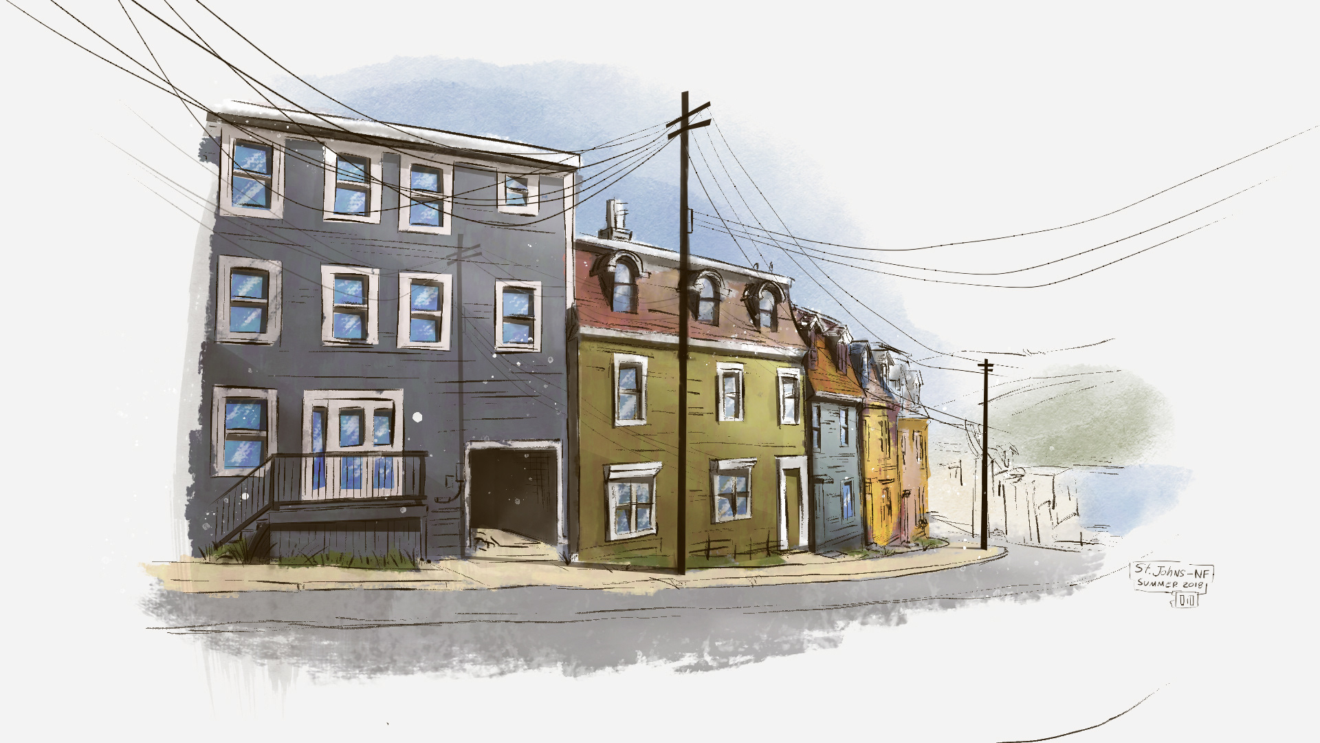 St. Johns - NF - Traditional Ink/Digital Painting