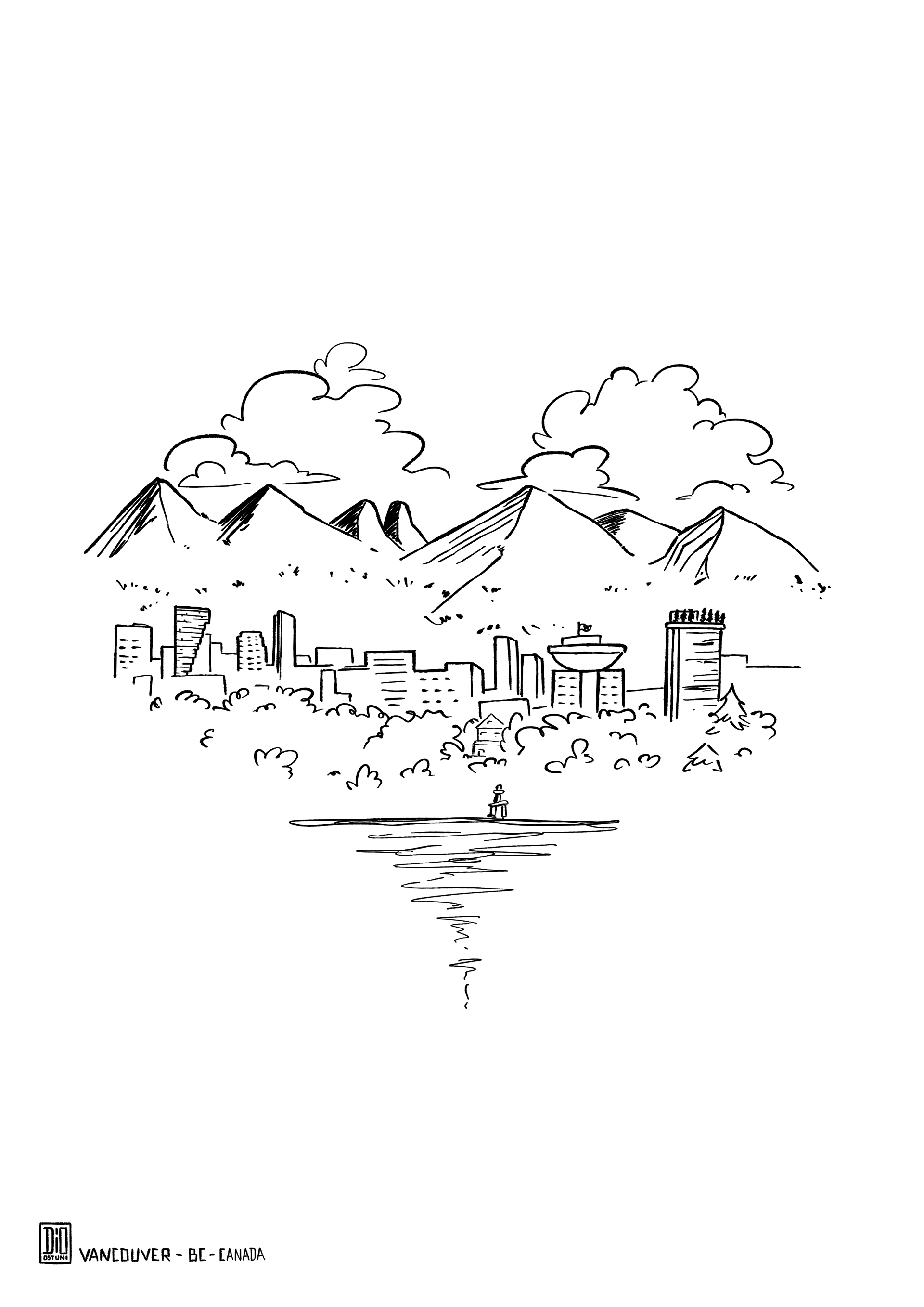 Vancouver - Sketch line from sketchbook