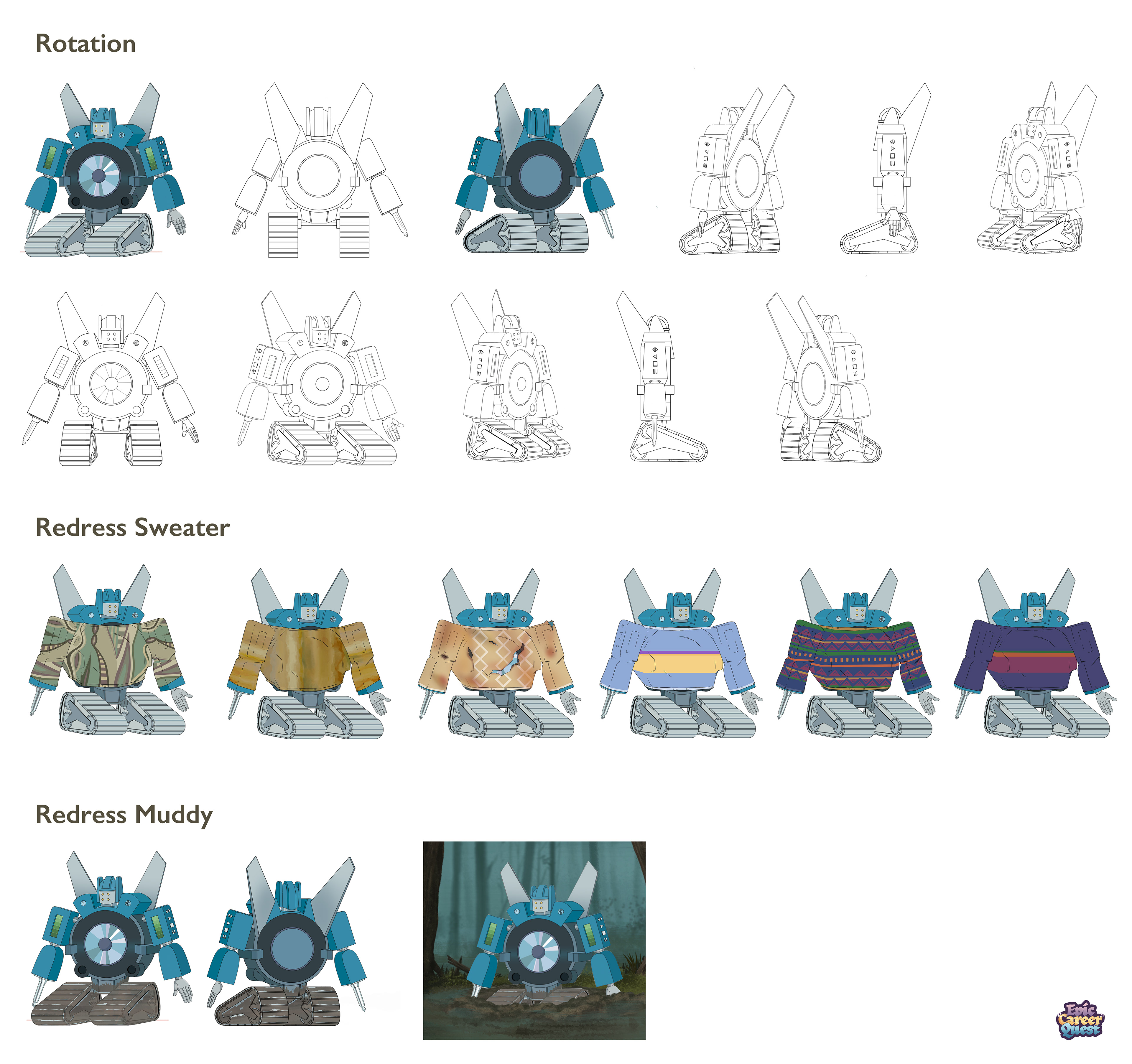 Character Rotation and Variation