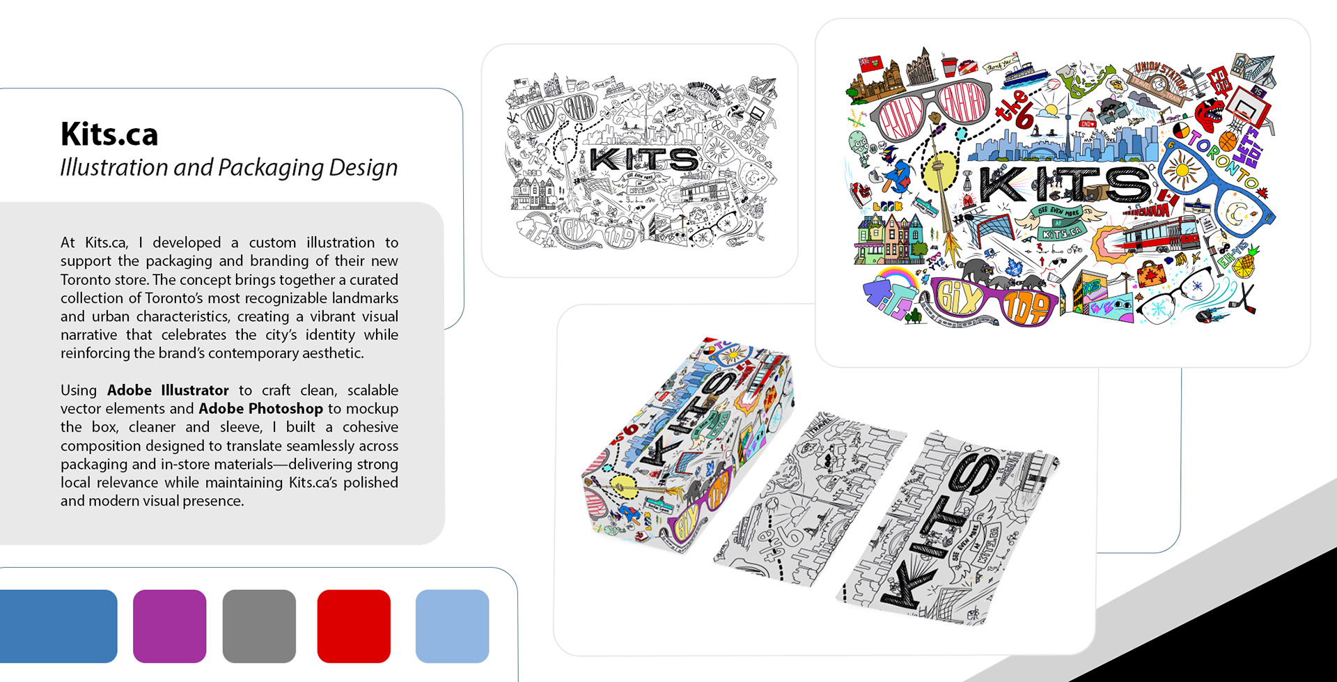 Kits.ca - Illustration and Packaging Design