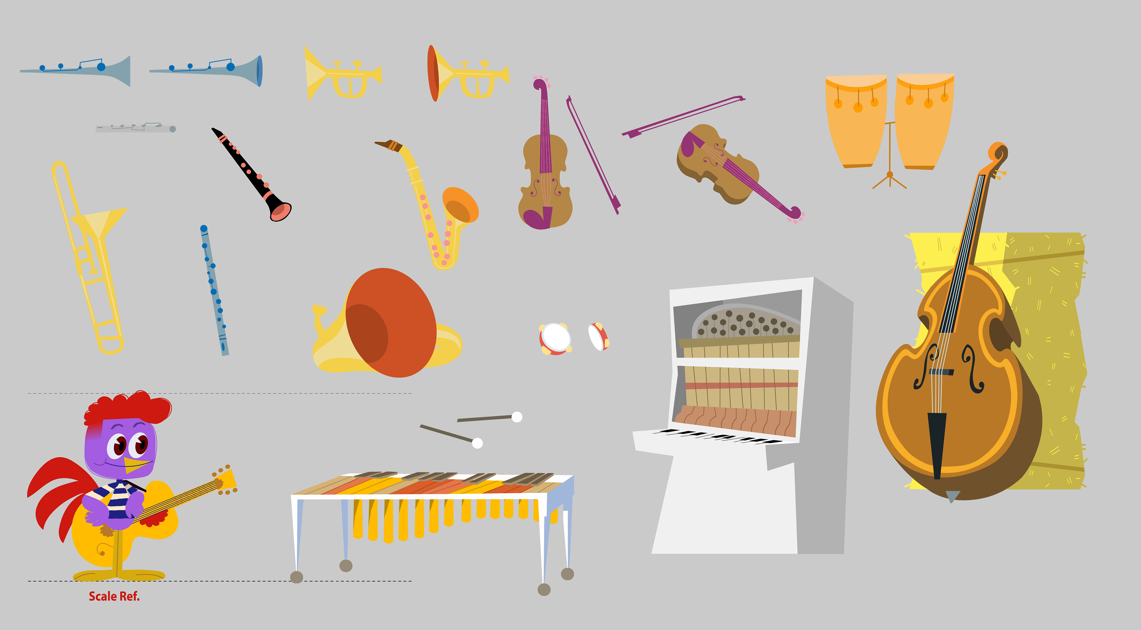 Instruments Design for Acoustic Rooster