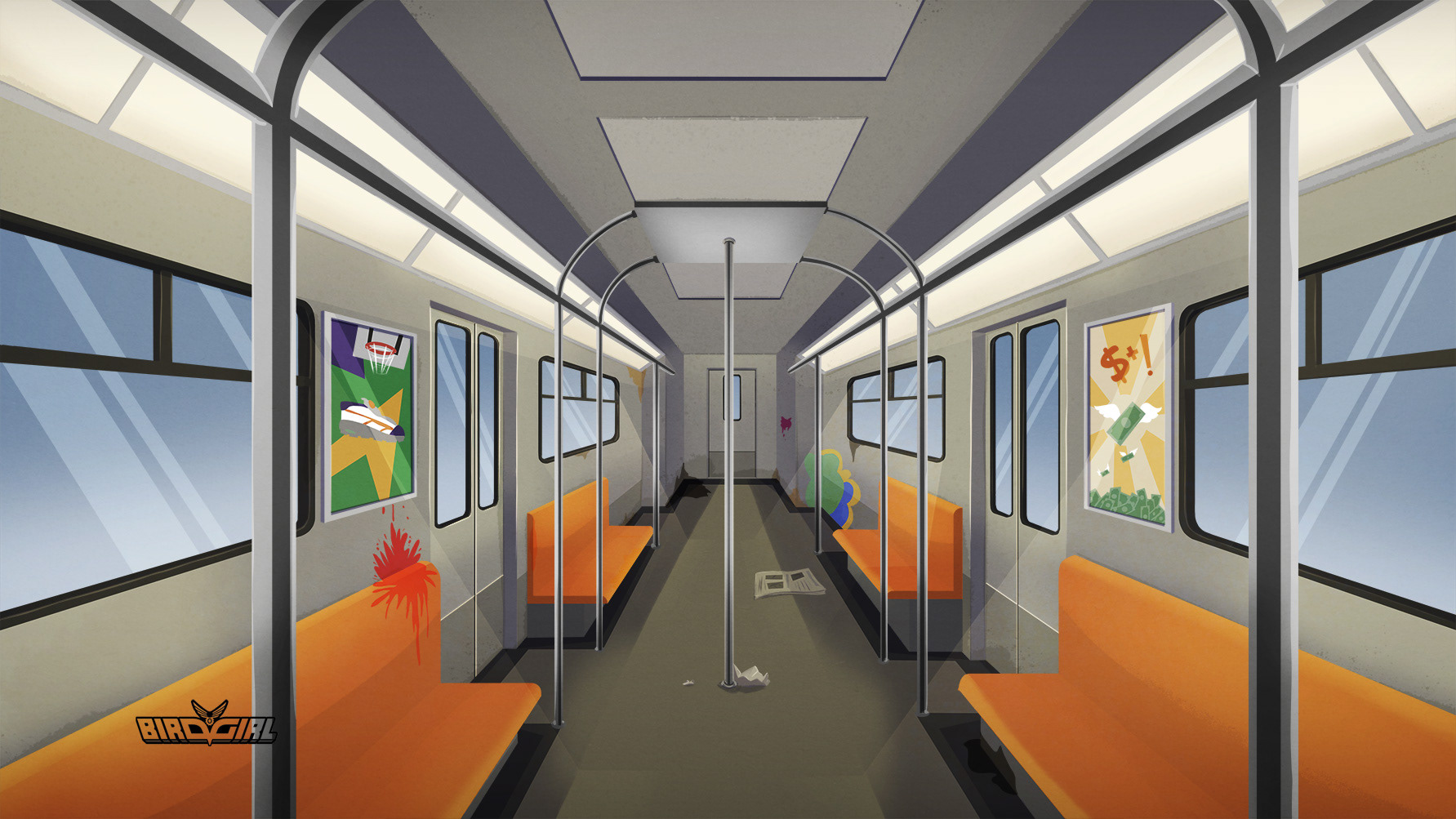 Bird Girl - Background Design