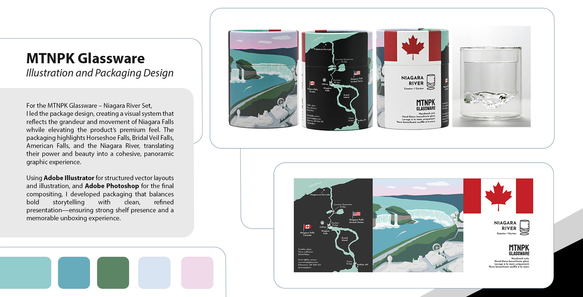 MTNPK Glassware - Illustration and Packaging Design