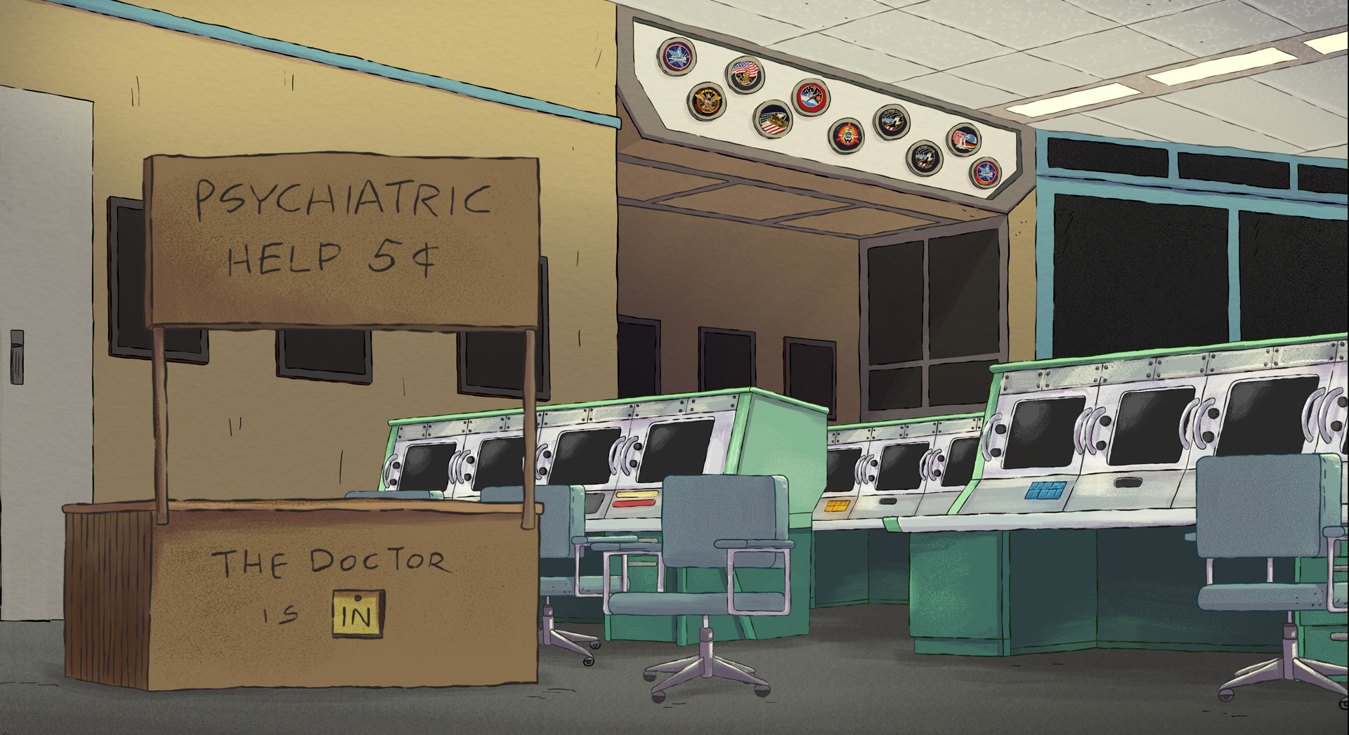 Snoopy in Space - Background Paint