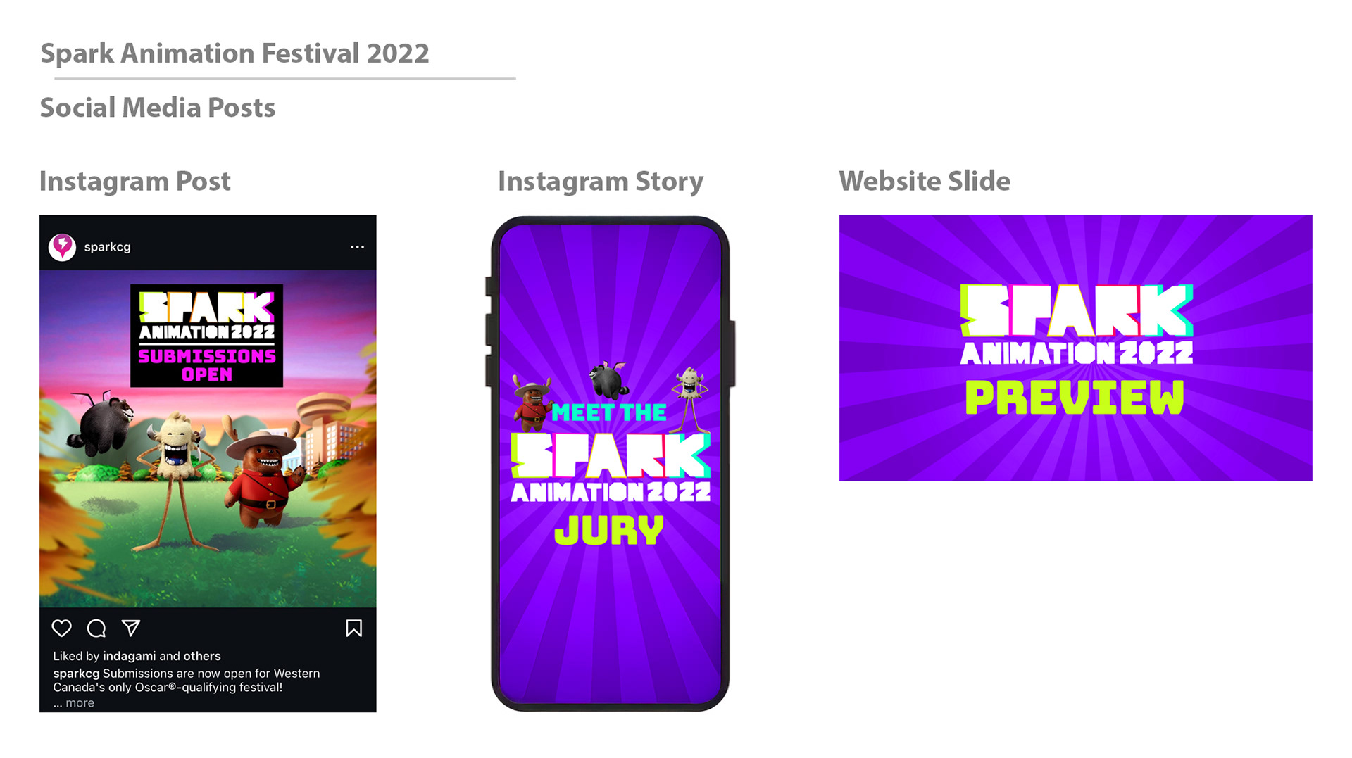 Spark Animation Festival 2022 - Social Media Posts
