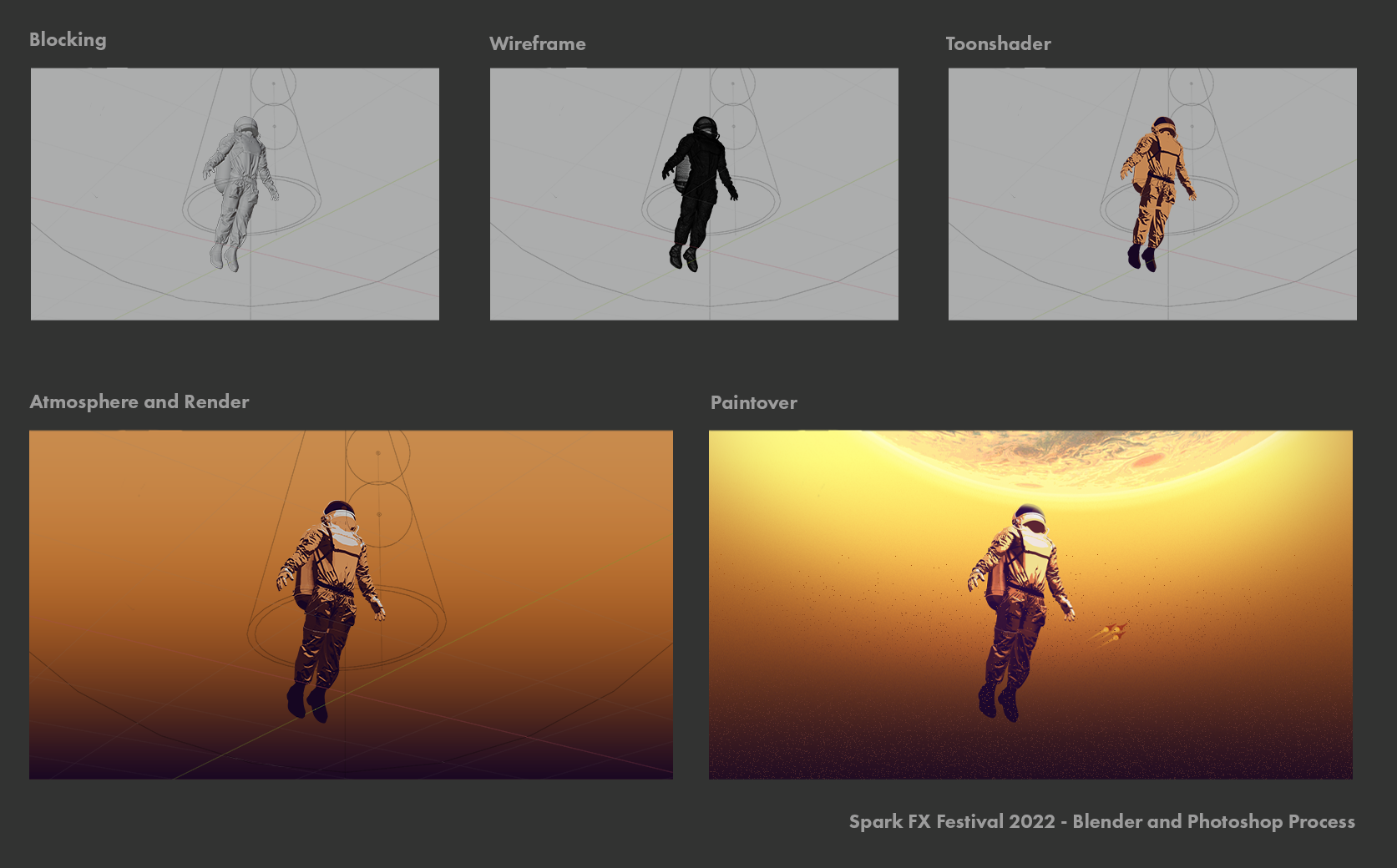 Spark FX Festival 2022 - Poster Art Blender Process