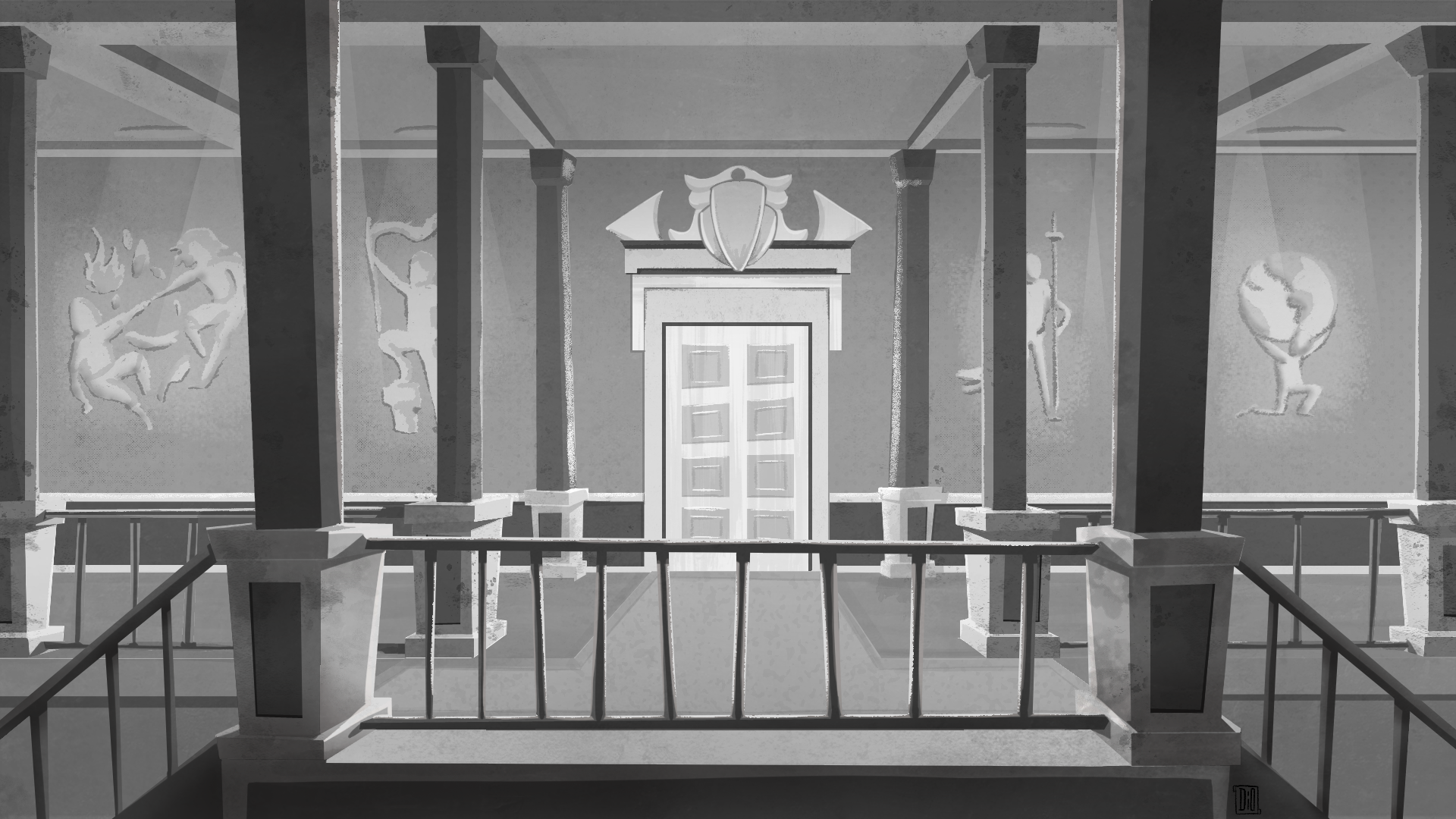 Background Design and Color Values for short animation based on Scarface