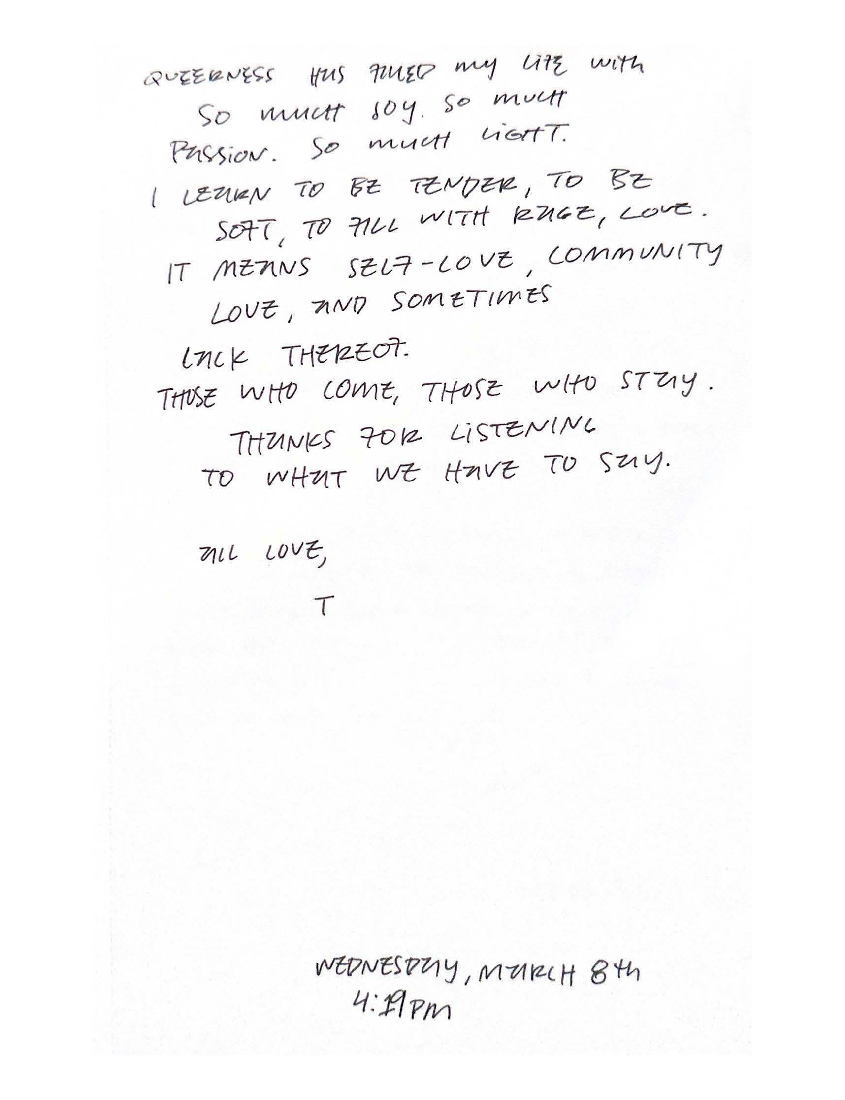 Tierani's statement, 2023.