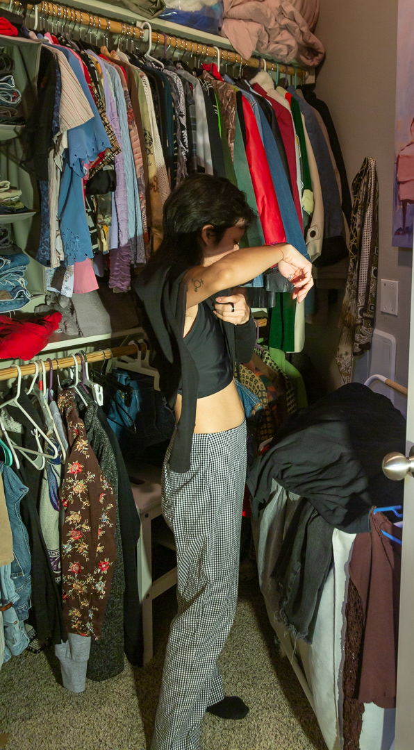 Vince in their closet, 2023