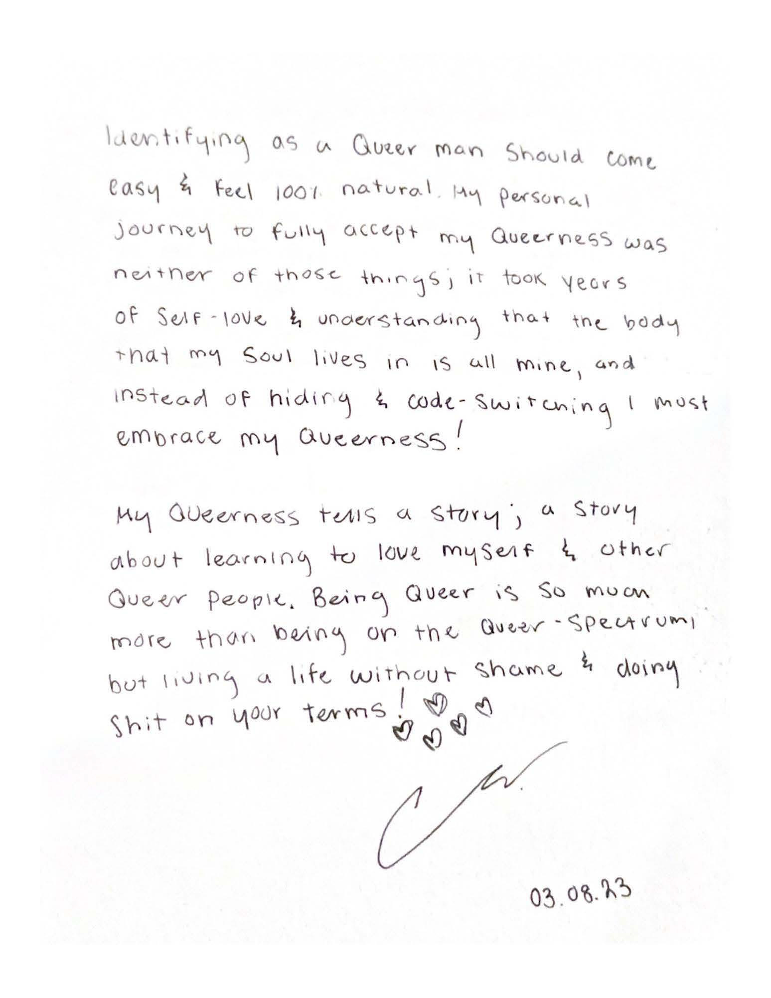 Chris's statement, 2023.