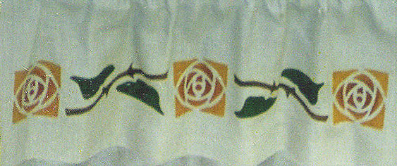 Rose and vine, gold roses
