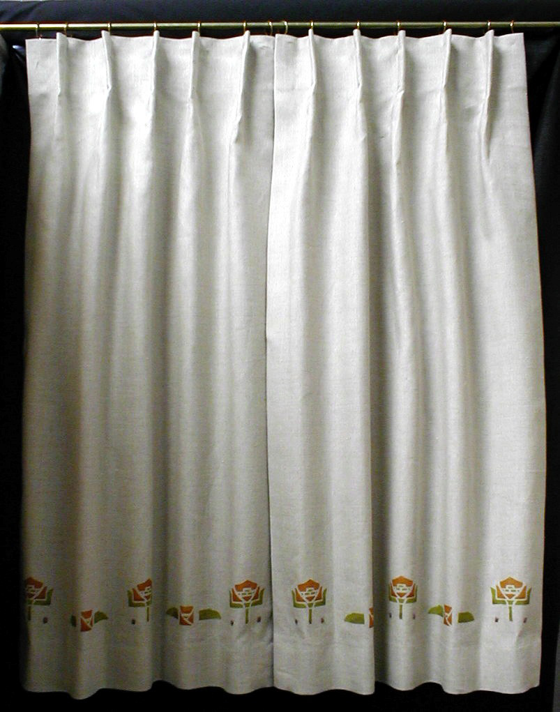 Water Lily curtains, motif 4" high