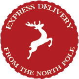 Express Delivery Reindeer Sticker