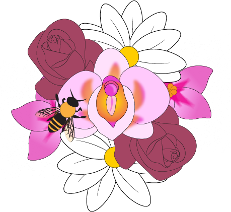 Orchid Vulva Illustration