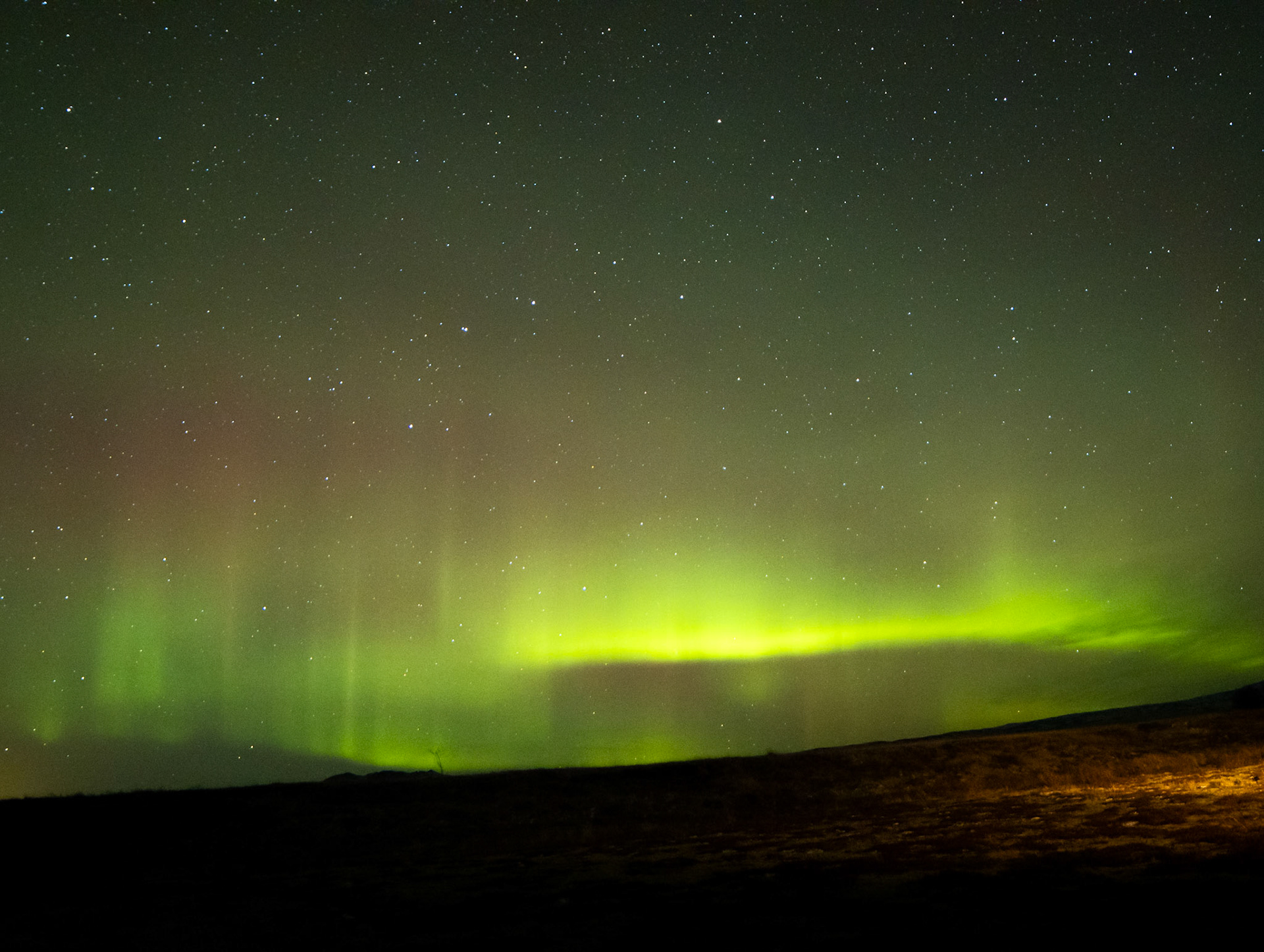 Aurora near Hvolsvöllur