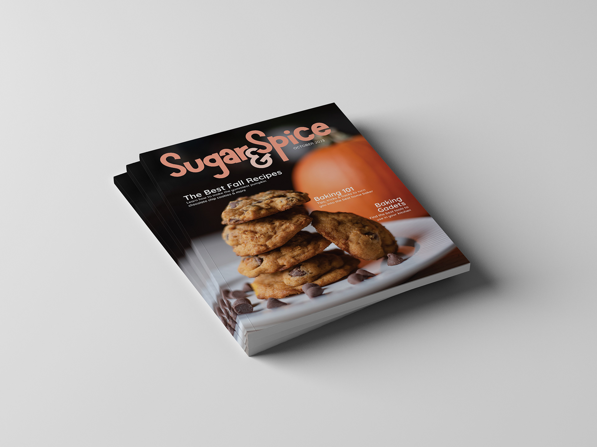 Sugar & Spice Baking Magazine Cover mockup