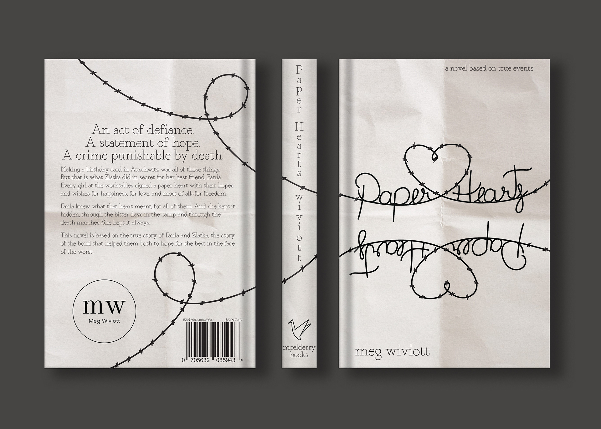 Paper Hearts Book Cover Redesign Mockup