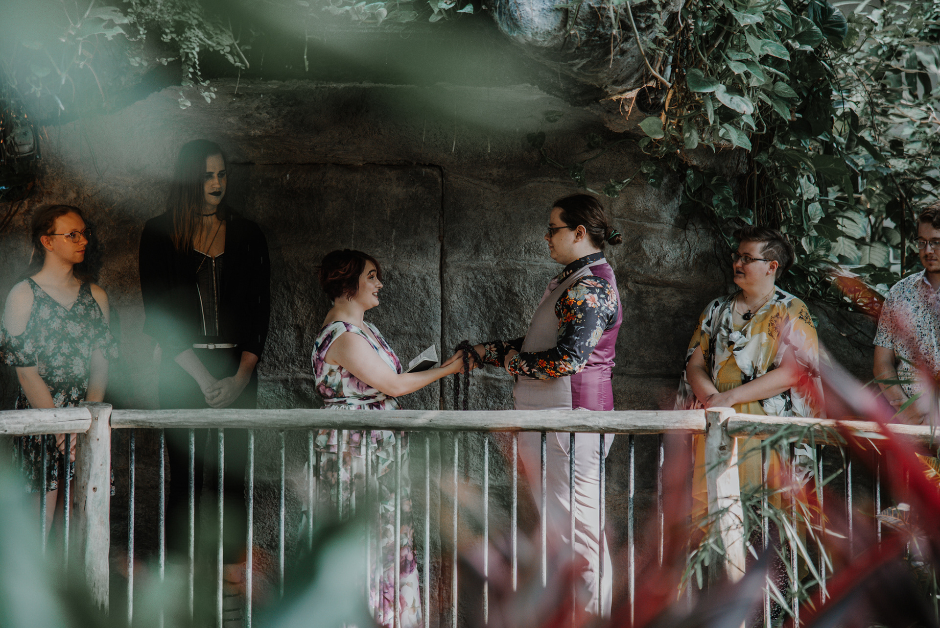 S & B during their ceremony.