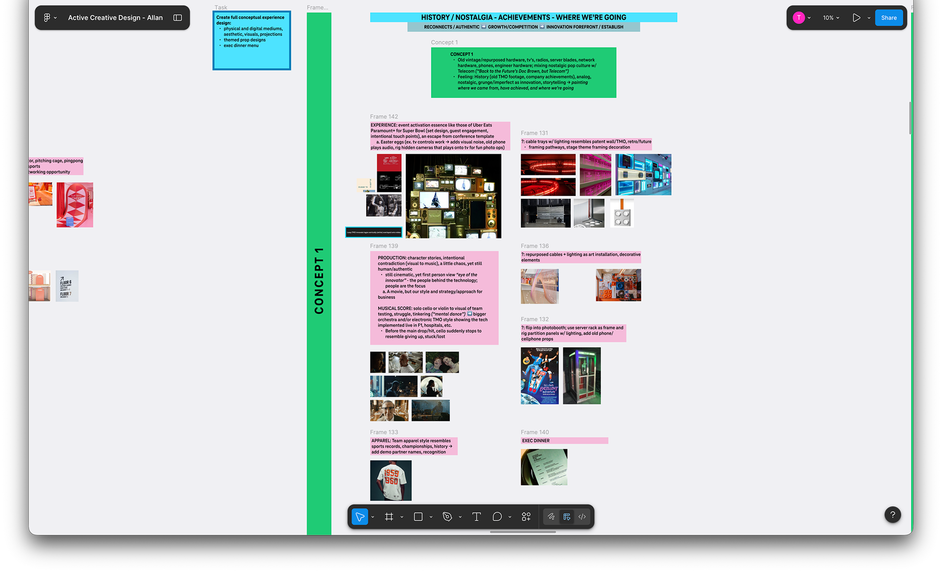 Early event branding and experience concept