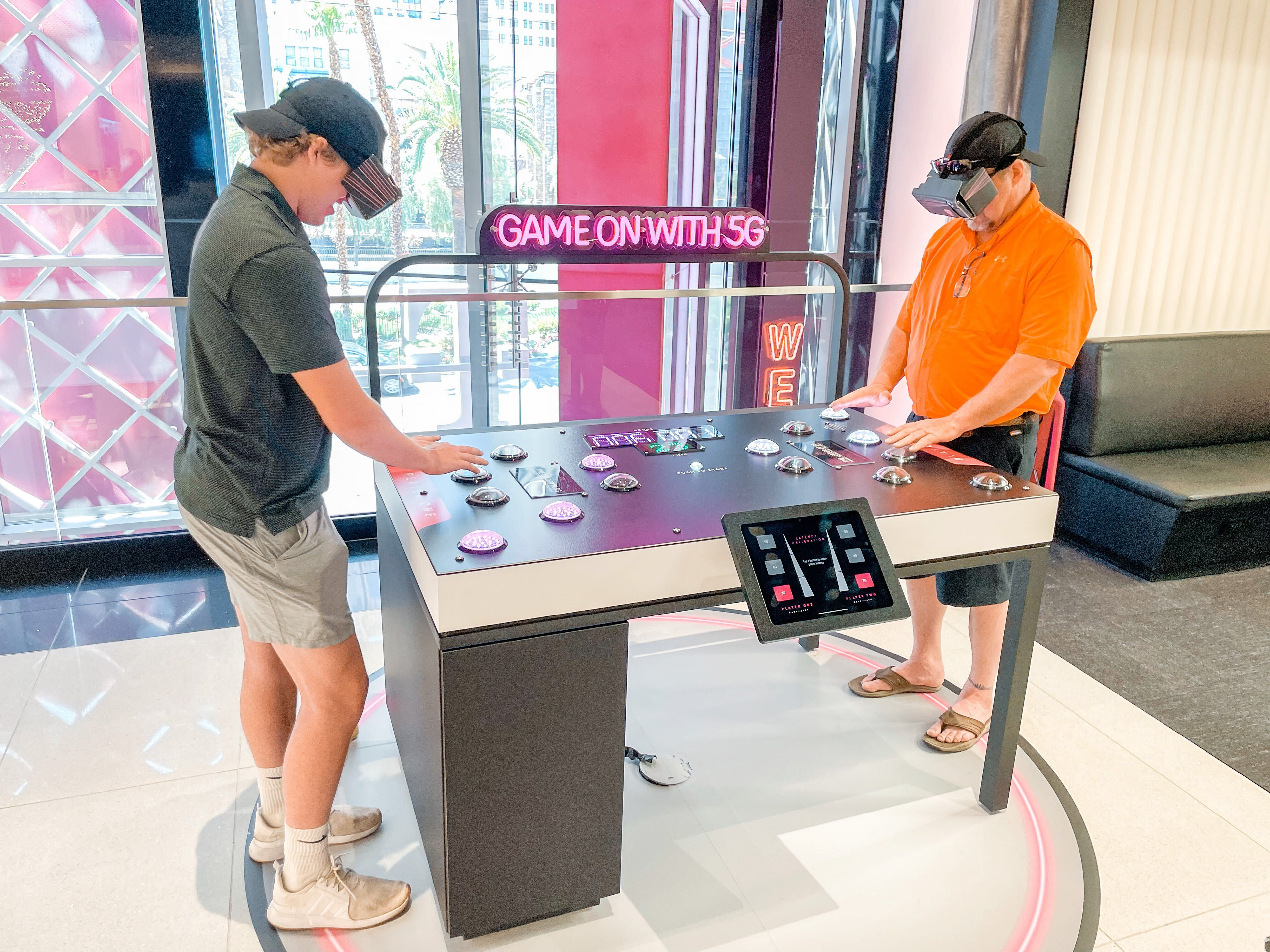 Headset visually simulates latency - offsetting your real-time hand motion.