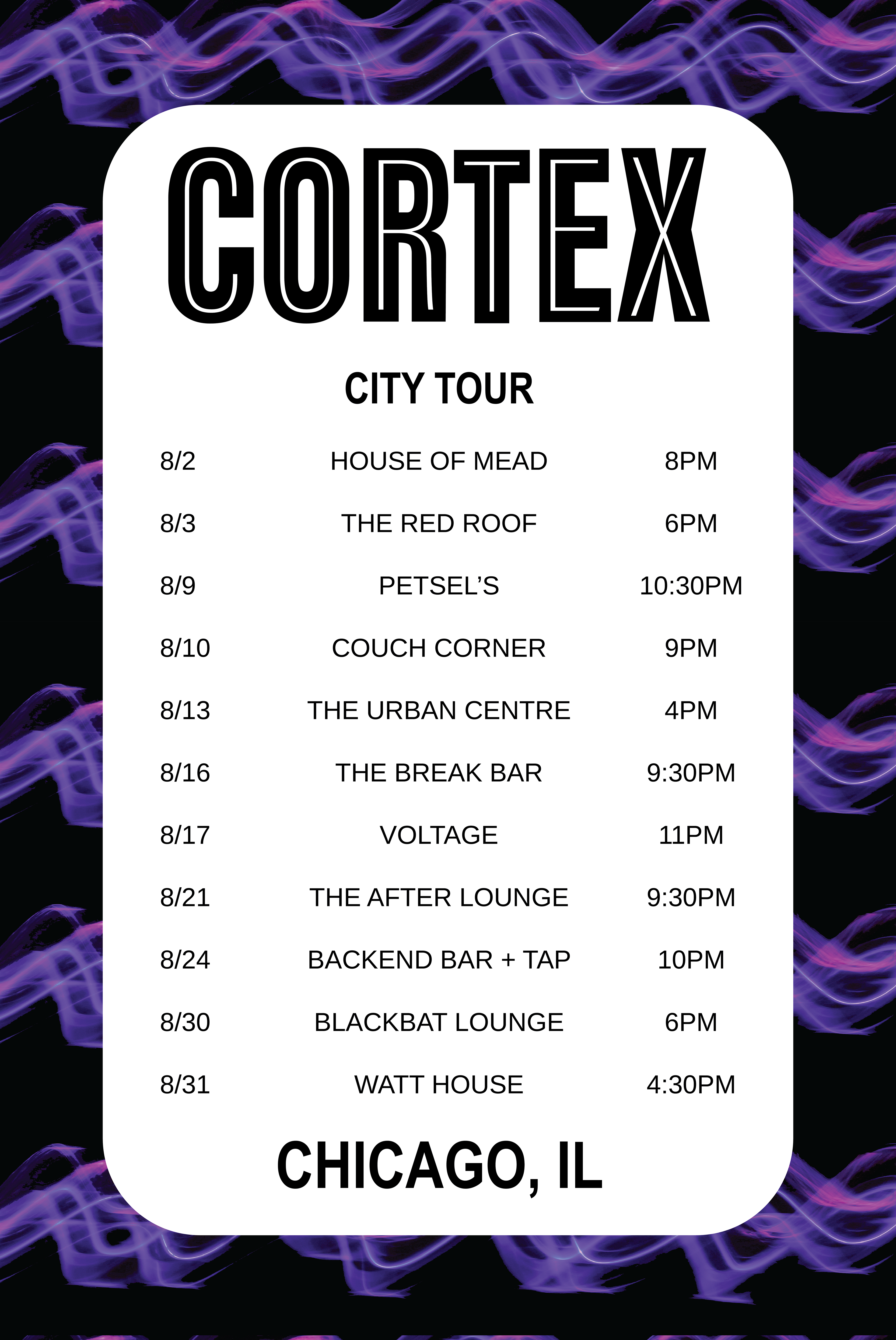 Cortex Tour Poster Design