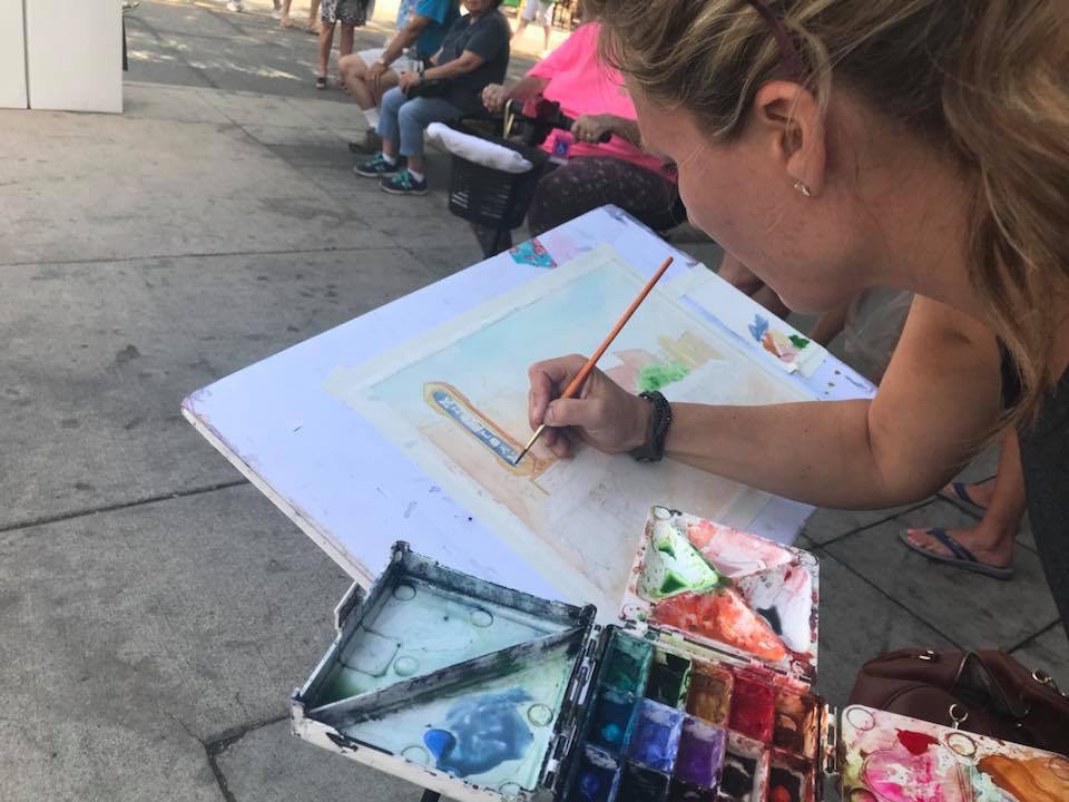 Live Watercolor Painting for A4, All About Ann Arbor