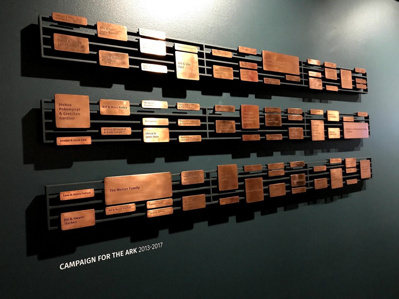 Donor Recognition, art direction & design. Grafaktri, installation.