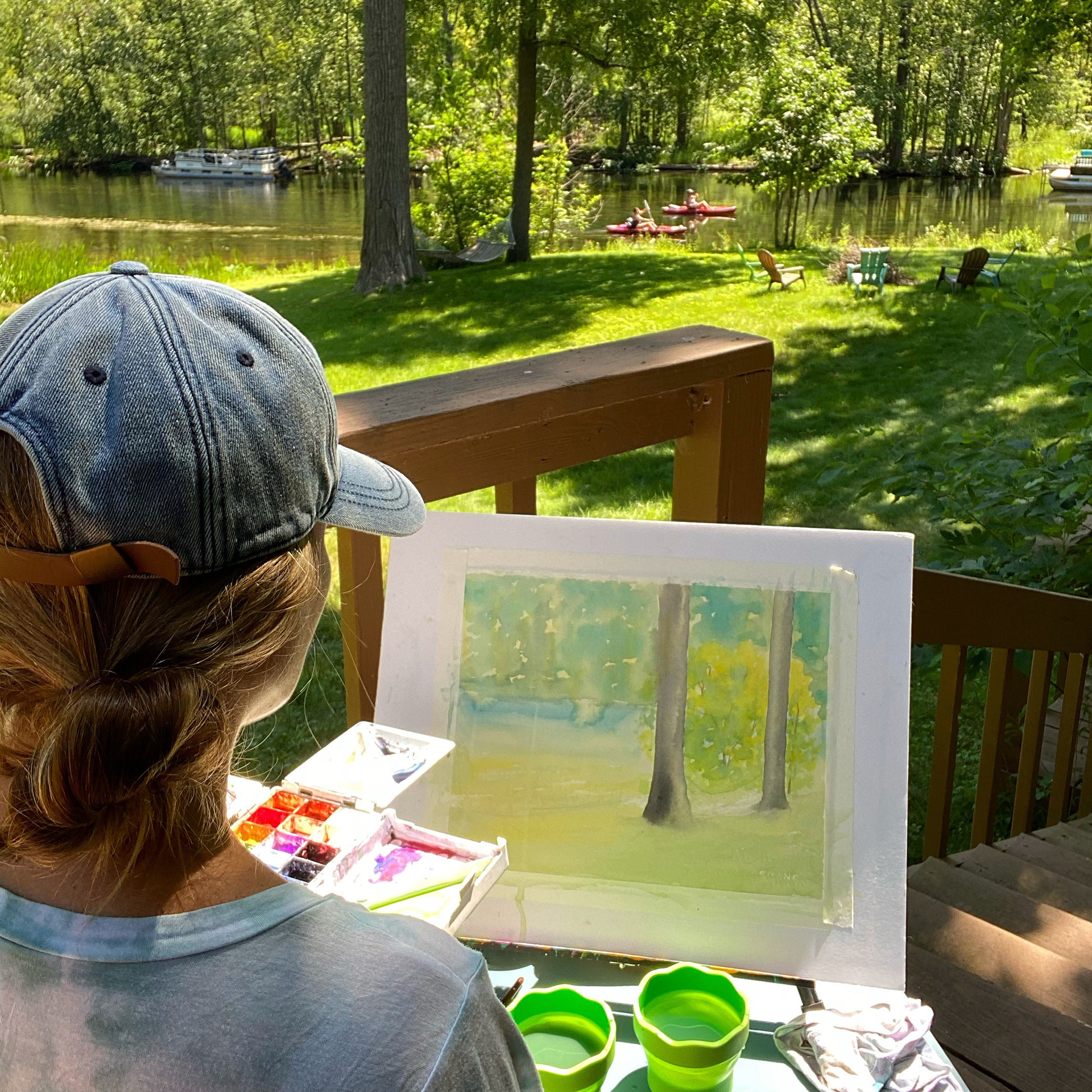 Backyard Huron River, Whitmore Lake, Michigan